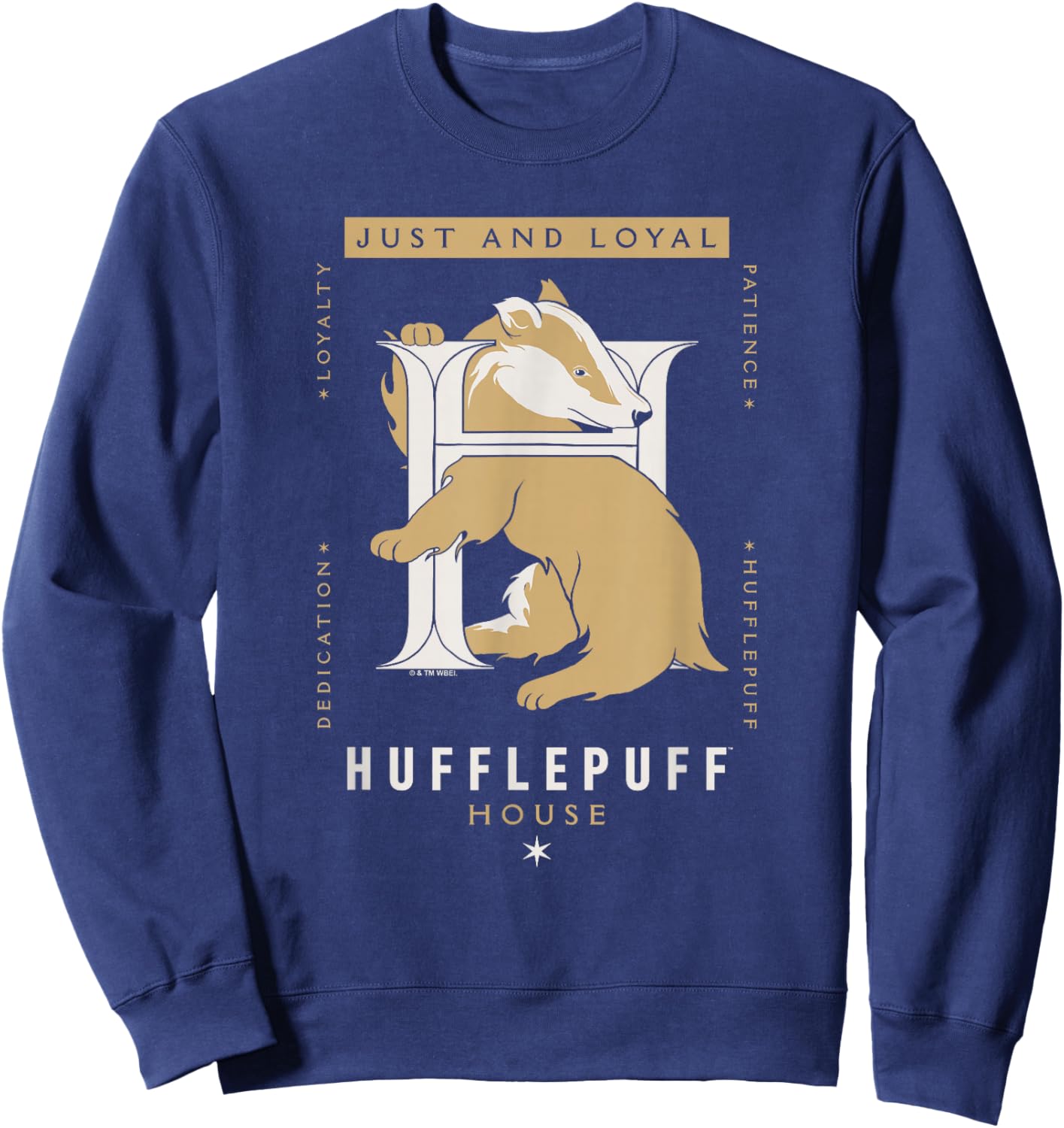 Harry Potter Hufflepuff Just and Loyal Sweatshirt - Sweatshirt | Navy