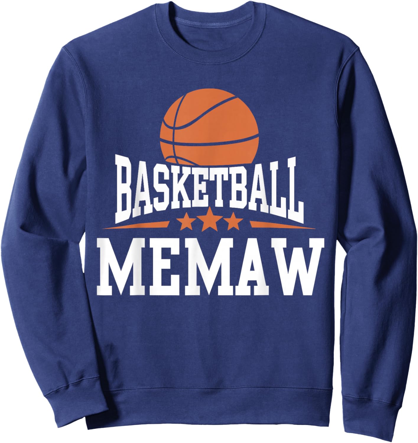Basketball Memaw Sports Family Matching Basketball Sweatshirt - Sweatshirt | Navy
