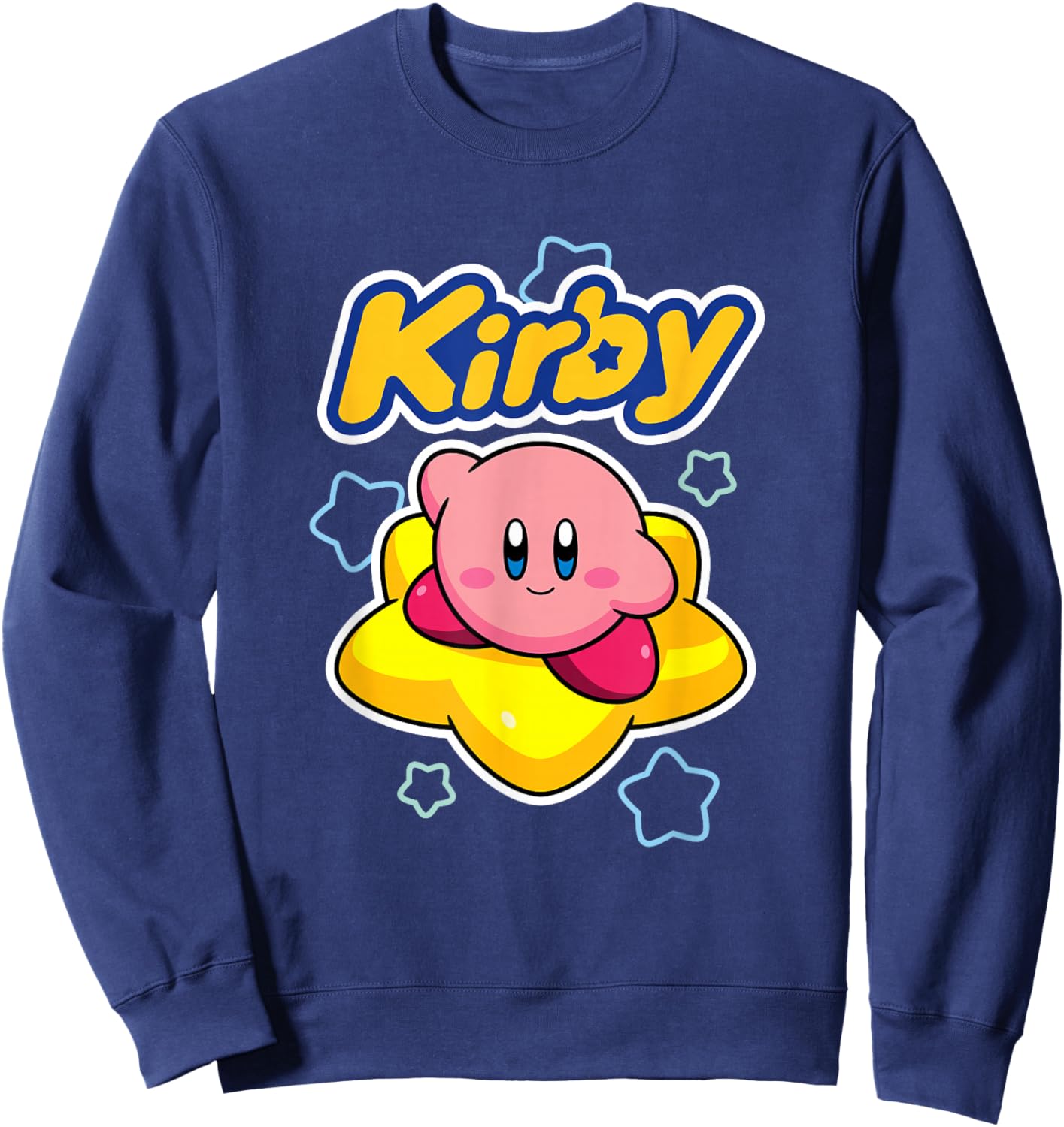 Kirby Nintendo Big Star Surfing Portrait Sweatshirt - Sweatshirt | Navy