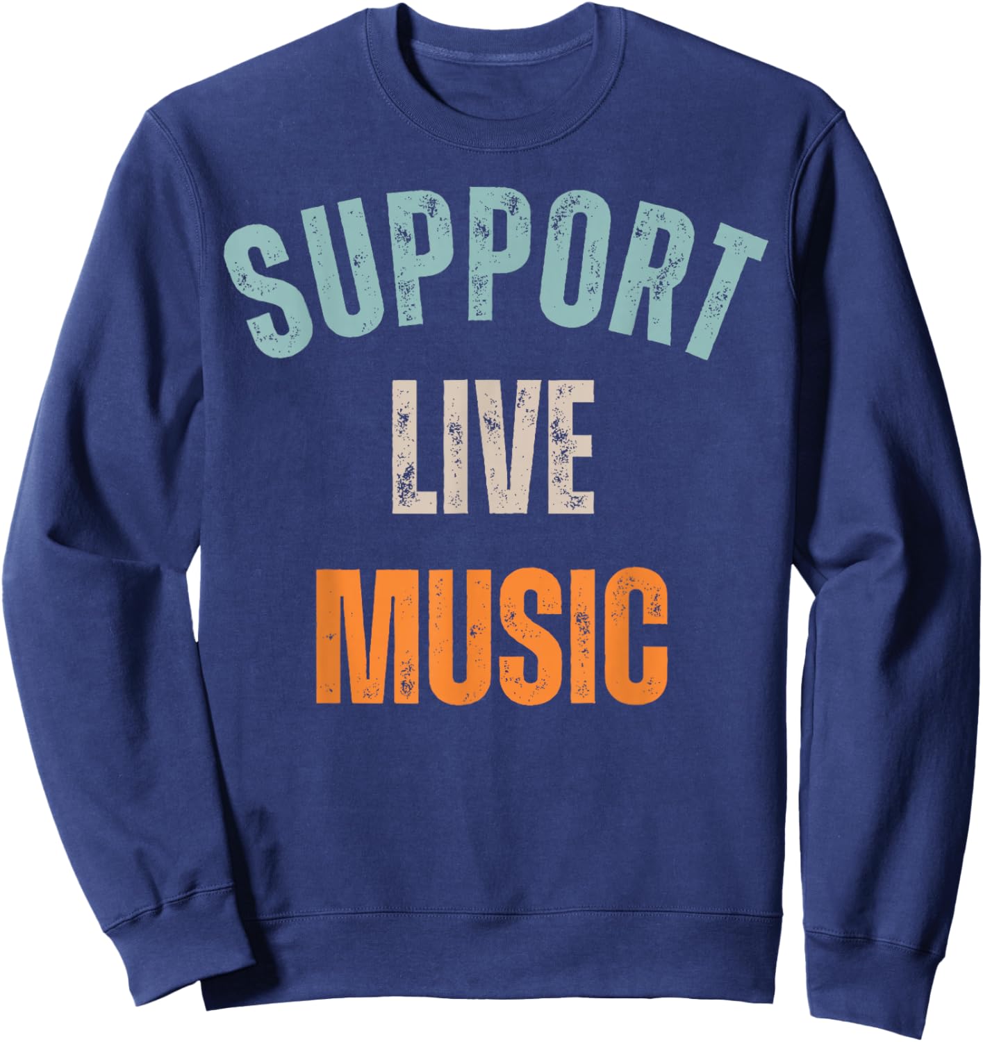Support Live Music Sweatshirt - Sweatshirt | Navy