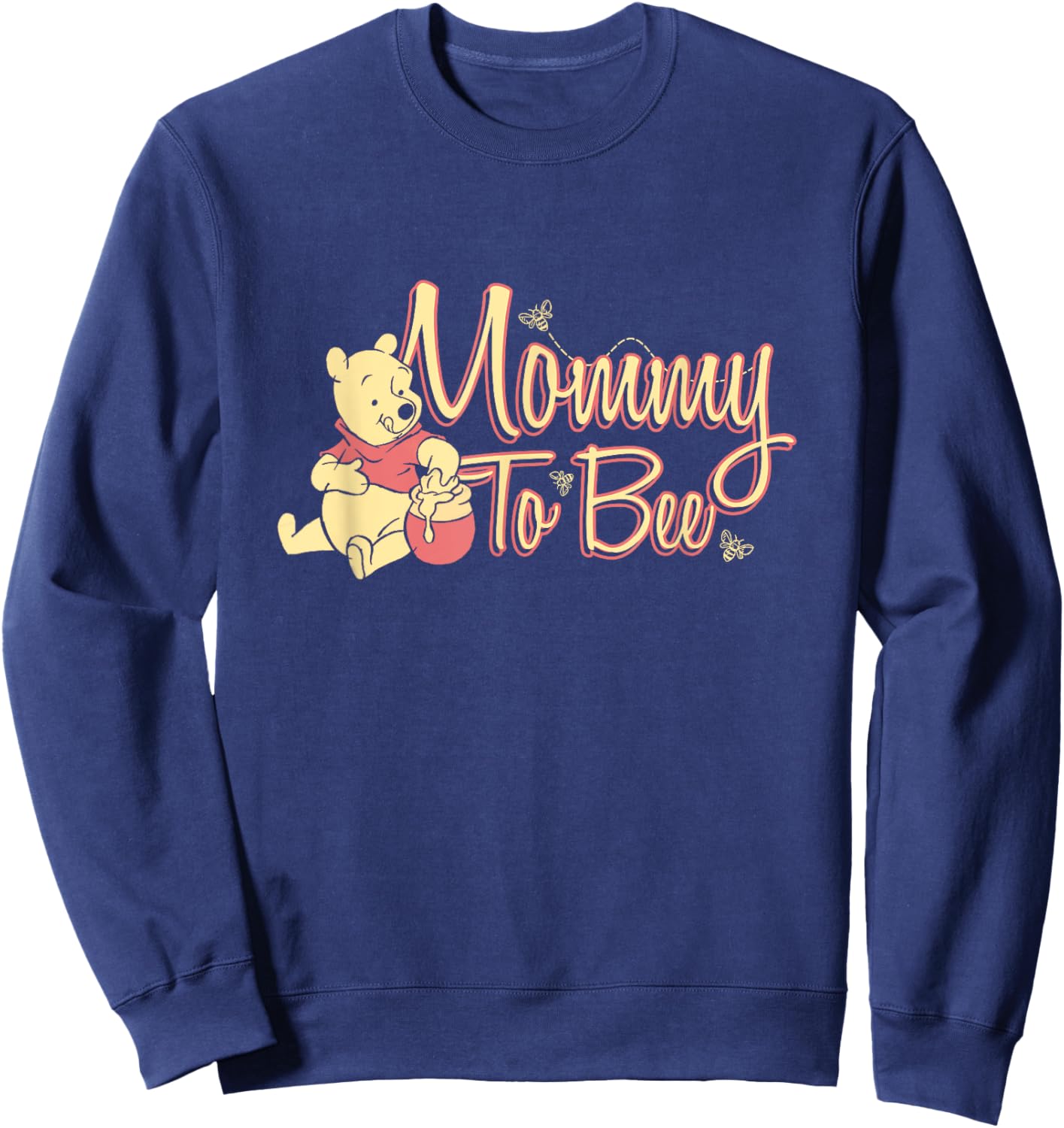 Disney Winnie the Pooh Mommy To Bee Cute Pooh Chets Logo Sweatshirt - Sweatshirt | Navy