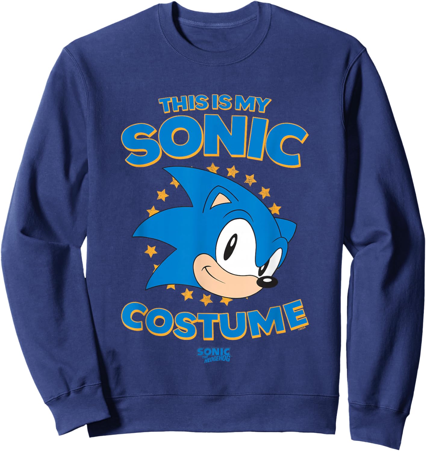 Sonic The Hedgehog Halloween This Is My Sonic Retro Costume Sweatshirt - Sweatshirt | Navy