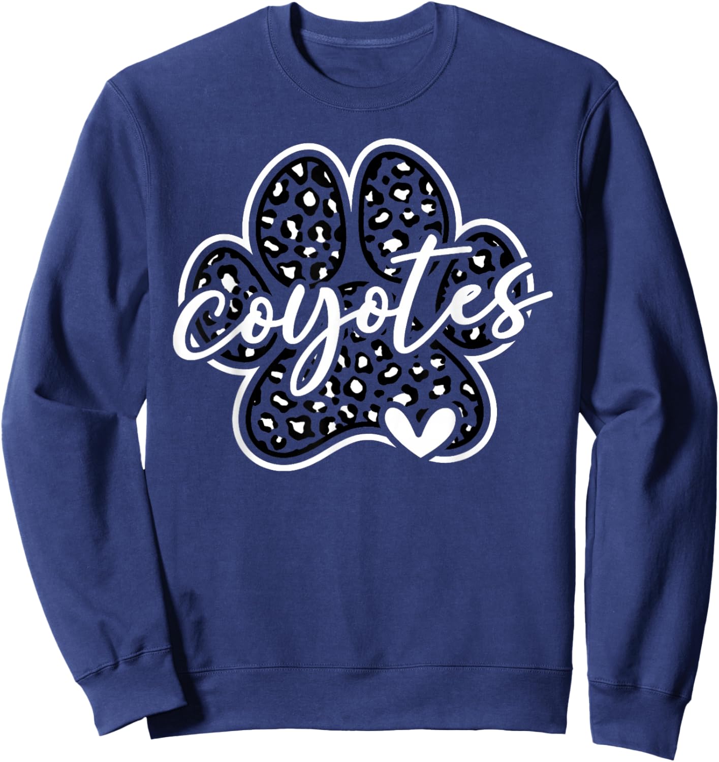 Vintage Coyotes Team Pride School Spirit Back To School Sweatshirt - Sweatshirt | Navy