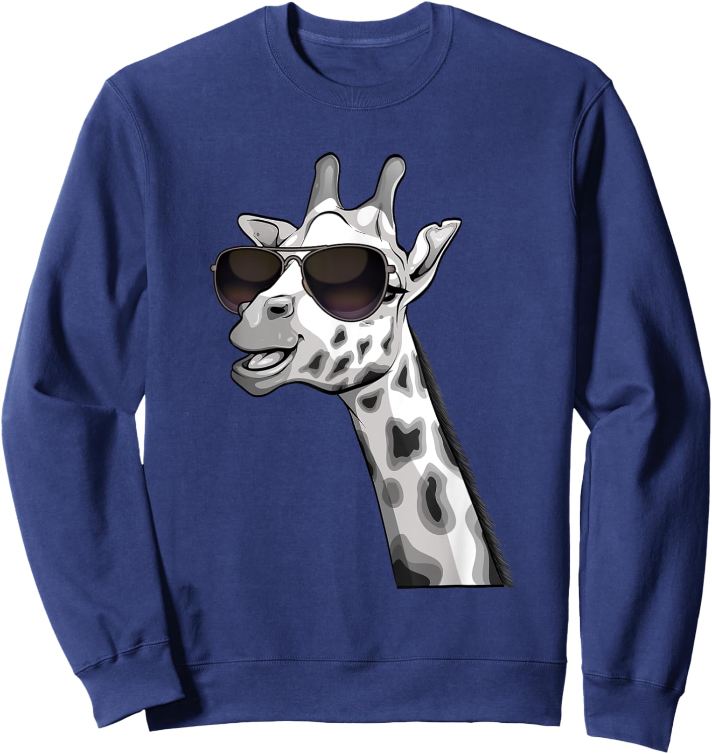 Best Giraffe Art Women Adult Giraffe Print Giraffe Sweatshirt - Sweatshirt | Navy