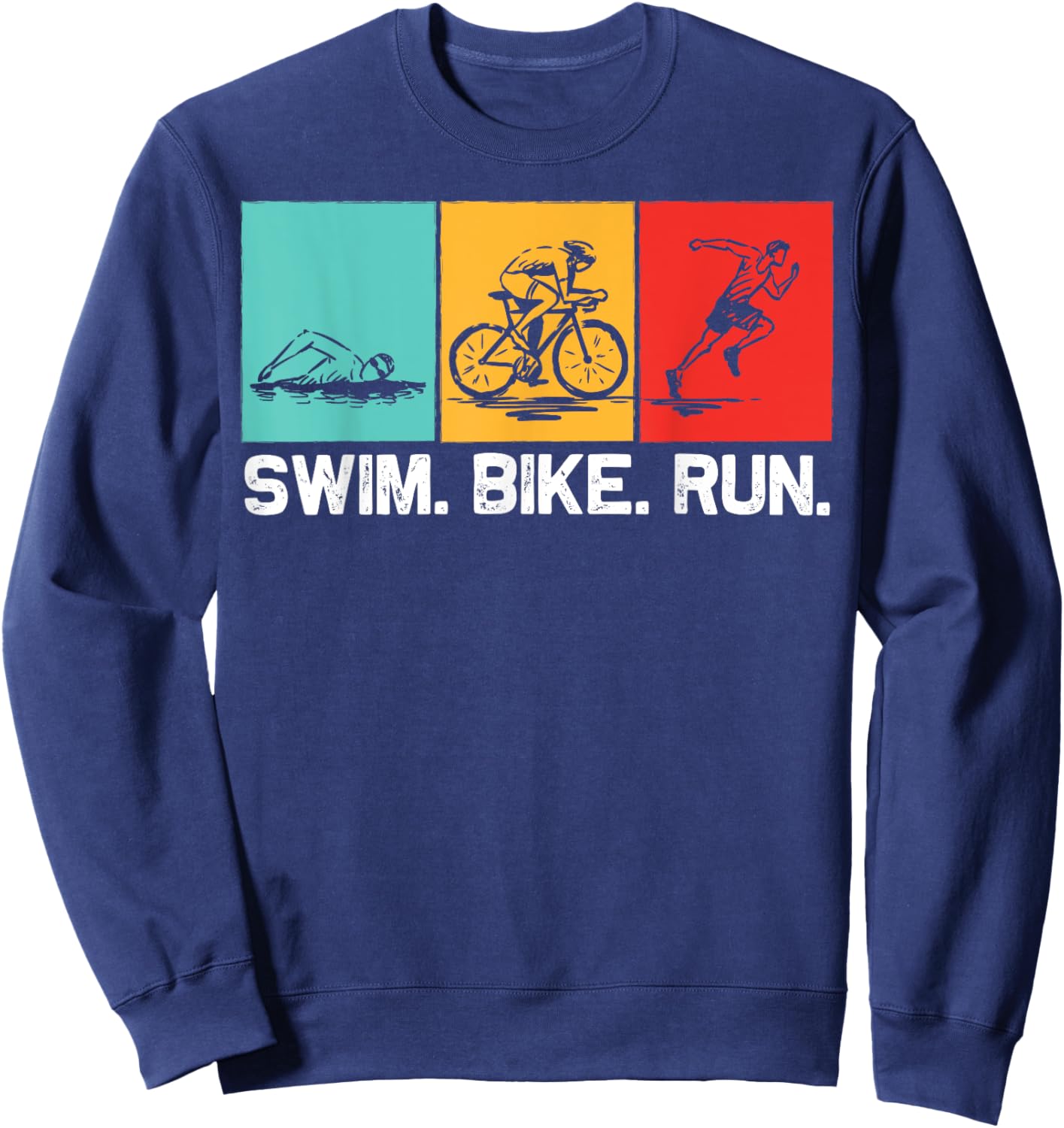 Cool Triathlon Women Swimming Running Swim Bike Run Sweatshirt - Sweatshirt | Navy