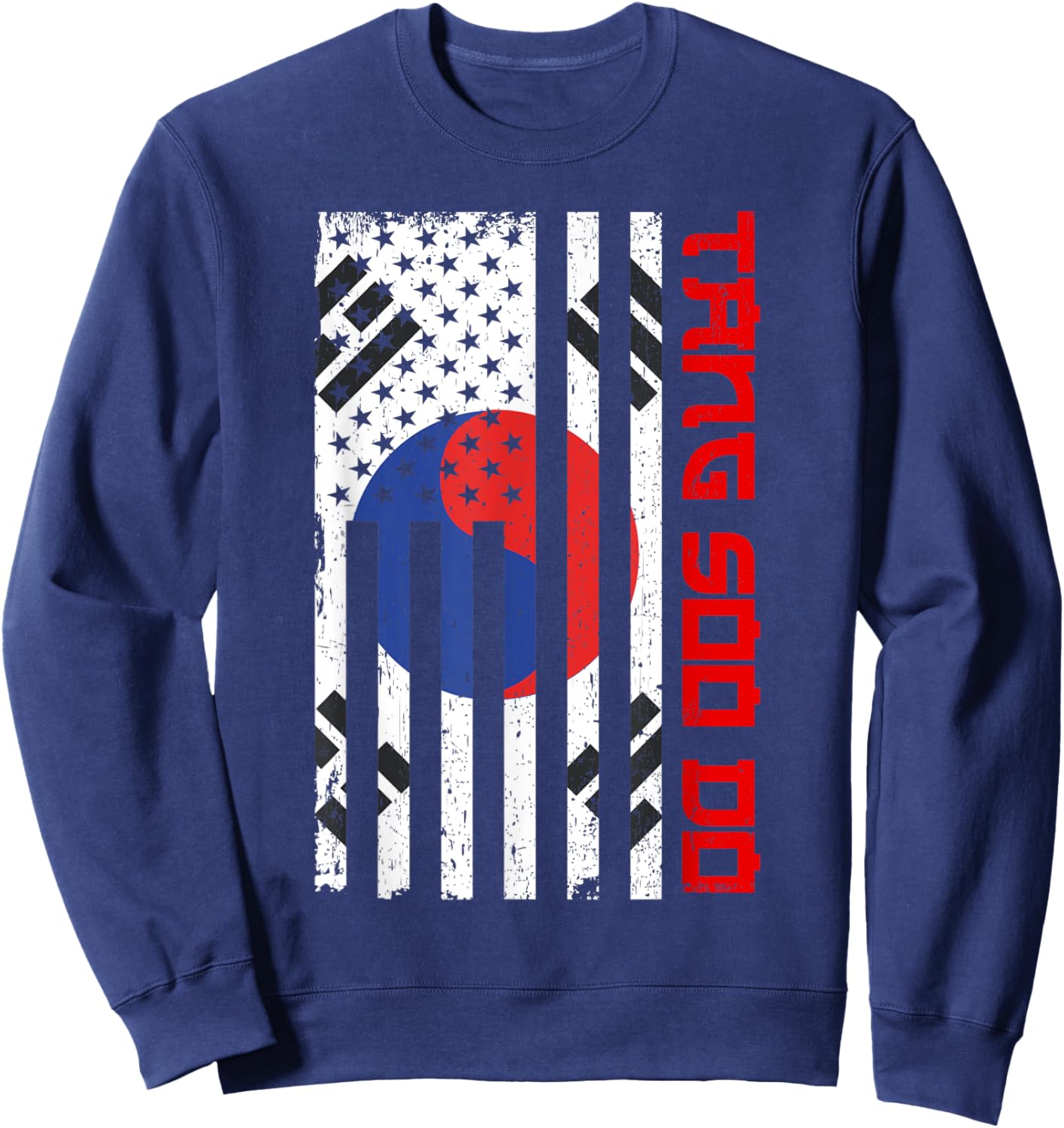 Tang Soo Do - USA Flag Taekwondo Mixed Martial Arts MMA Sweatshirt - Sweatshirt | Navy