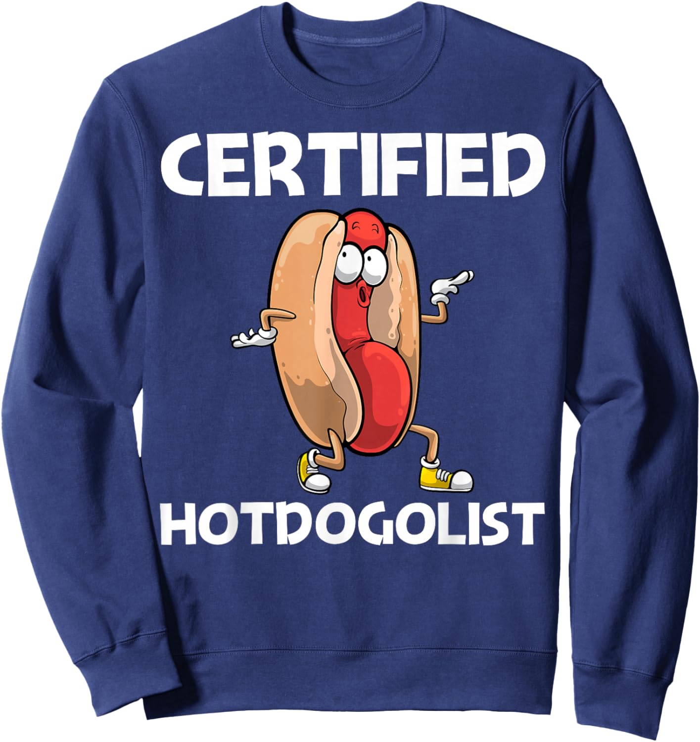 Cool Hotdog Outfit Women Adult Hotdog Hot Dog Lover Sweatshirt - Sweatshirt | Navy