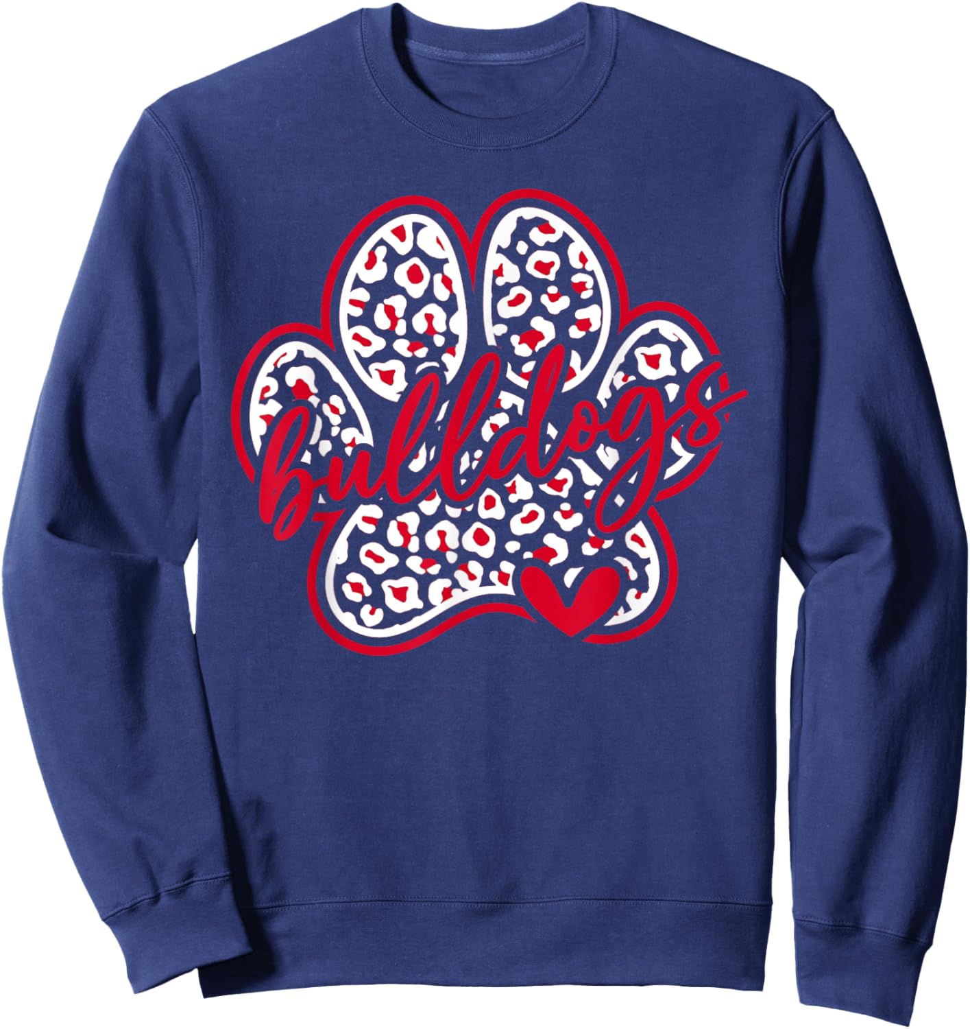 Vintage Go Dawgs Funny Bulldog School Spirit Back To School Sweatshirt - Sweatshirt | Navy