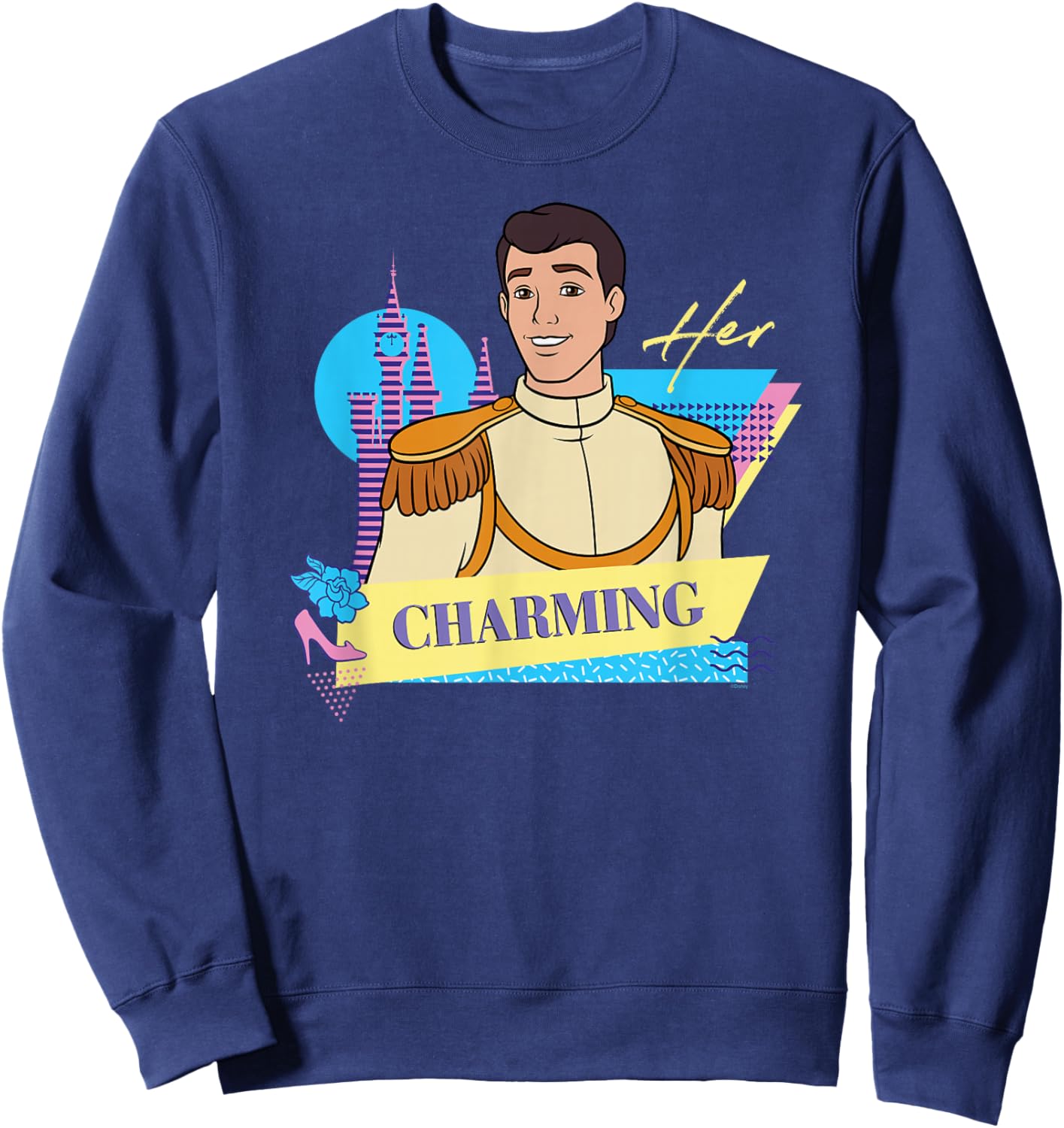Disney Cinderella Retro Couples Matching Her Prince Charming Sweatshirt - Sweatshirt | Navy