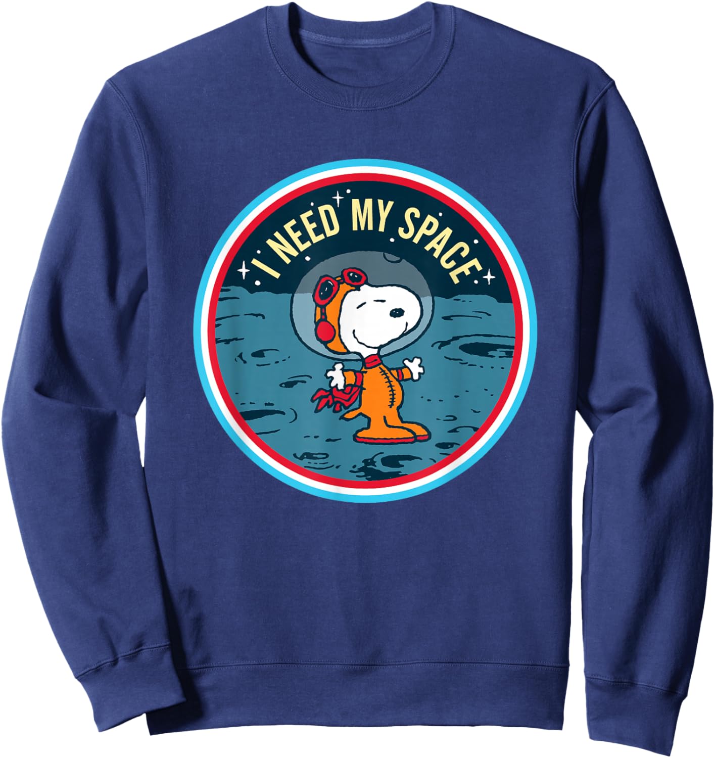 Peanuts Snoopy On The Moon I Need My Space Sweatshirt - Sweatshirt | Navy