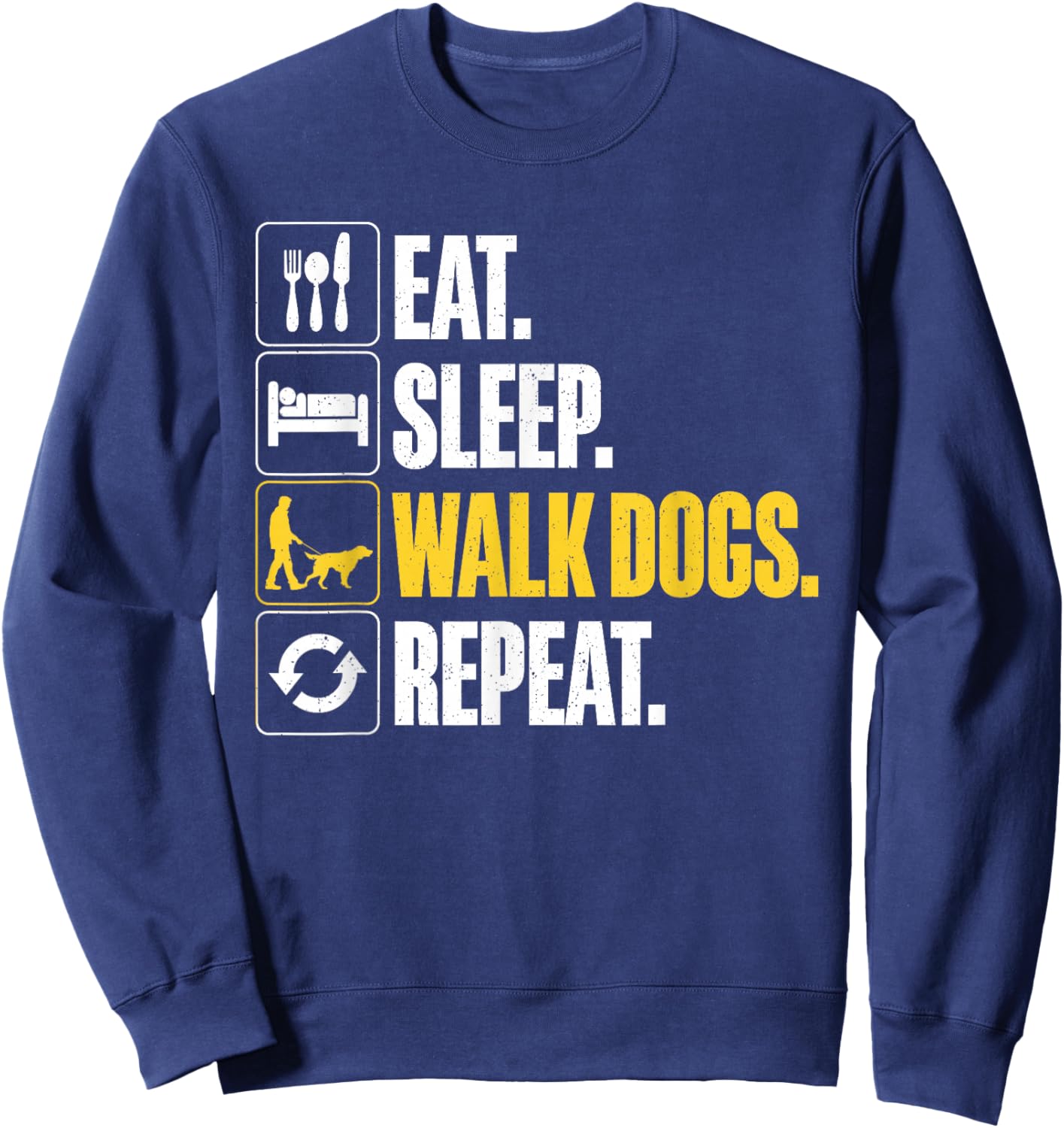 Funny Dog Waking Design For Dog Walker Men Women Pet Walker Sweatshirt - Sweatshirt | Navy