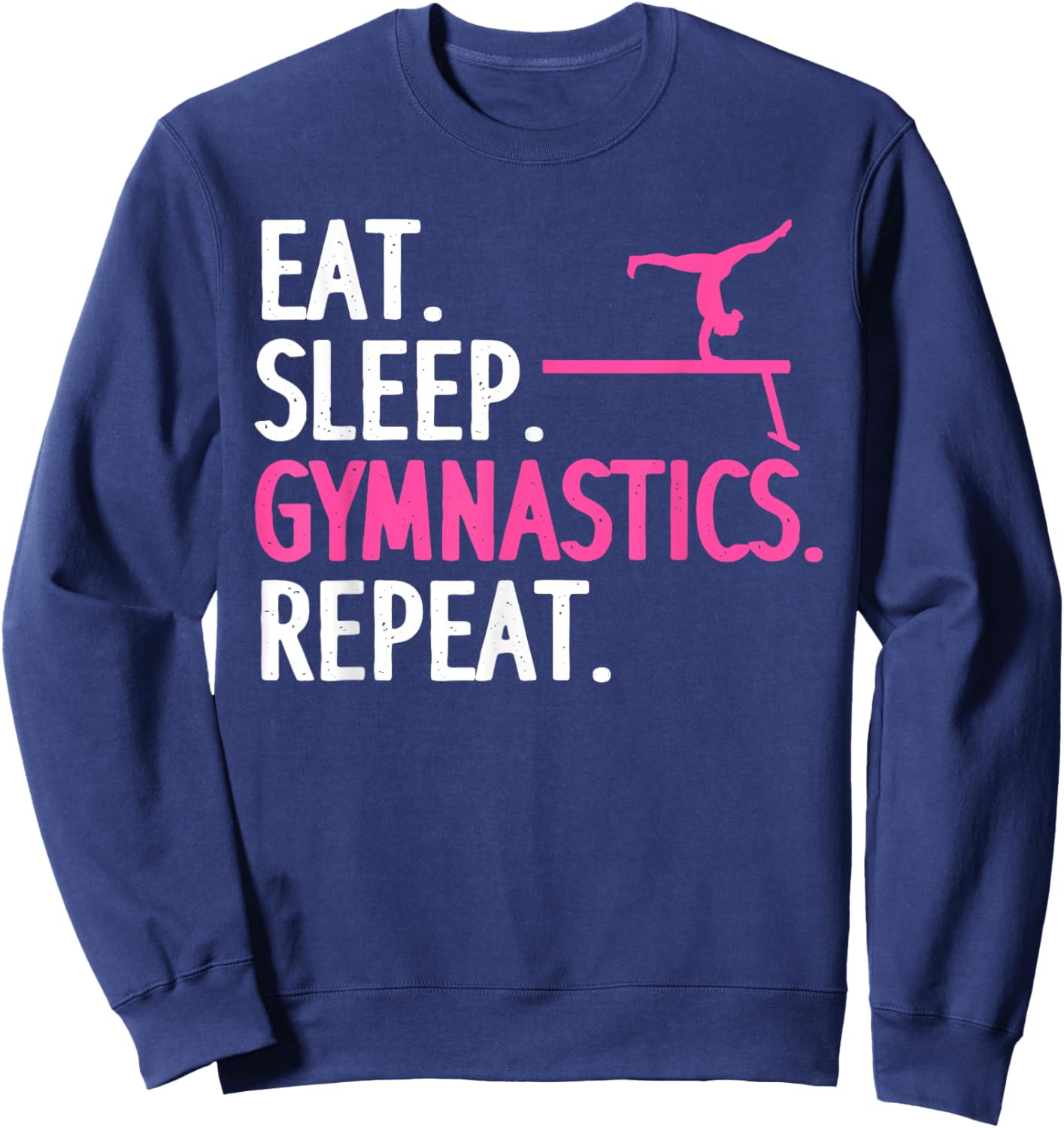 Cute Gymnastics Art for Girls Kids Women Tumbling Gymnast Sweatshirt - Sweatshirt | Navy
