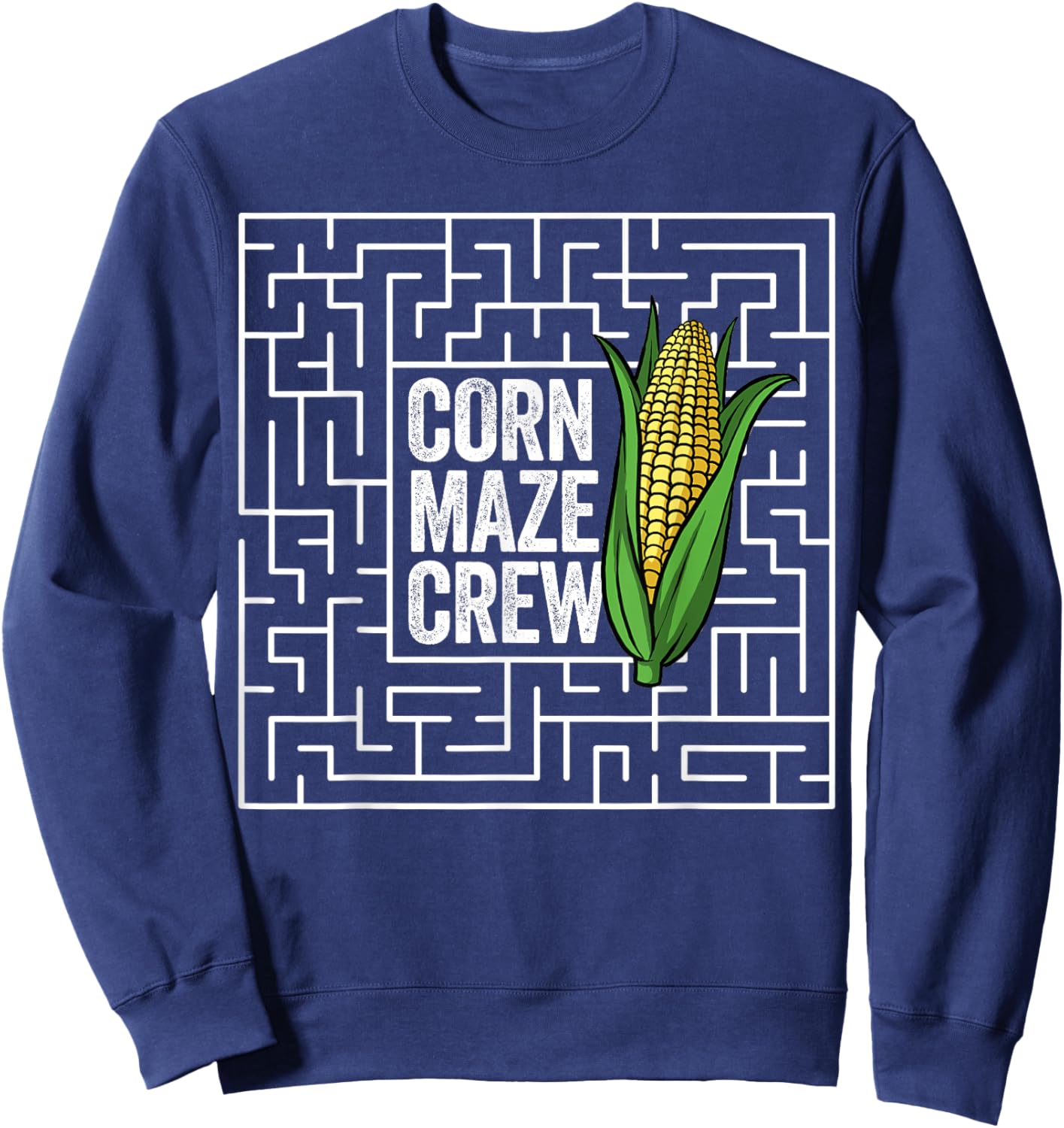 Corn Maze Crew Corn Maze Funny Halloween Corn Maze Sweatshirt - Sweatshirt | Navy