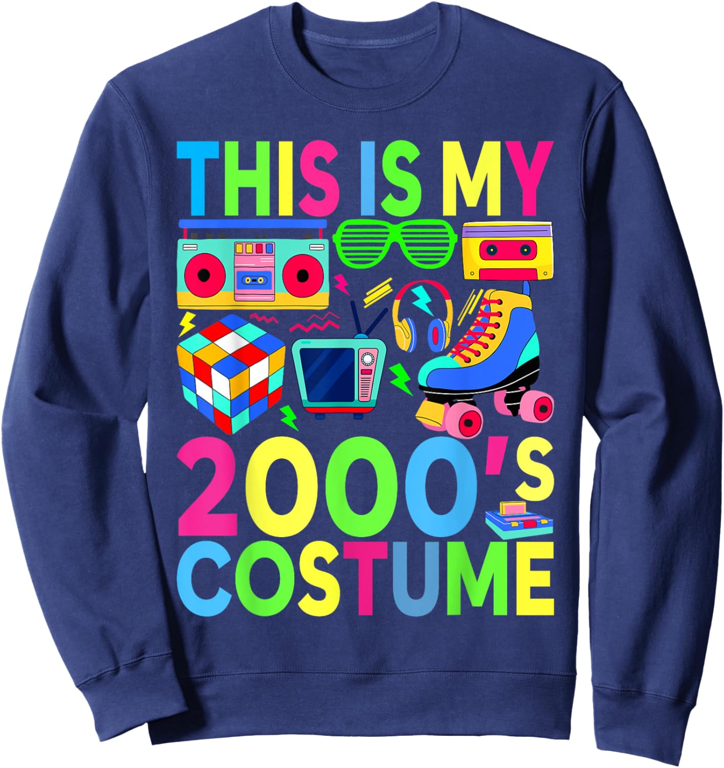 2000s Costume 2000s Hip Hop Outfit Early 2000s Style Fashion Sweatshirt - Sweatshirt | Navy