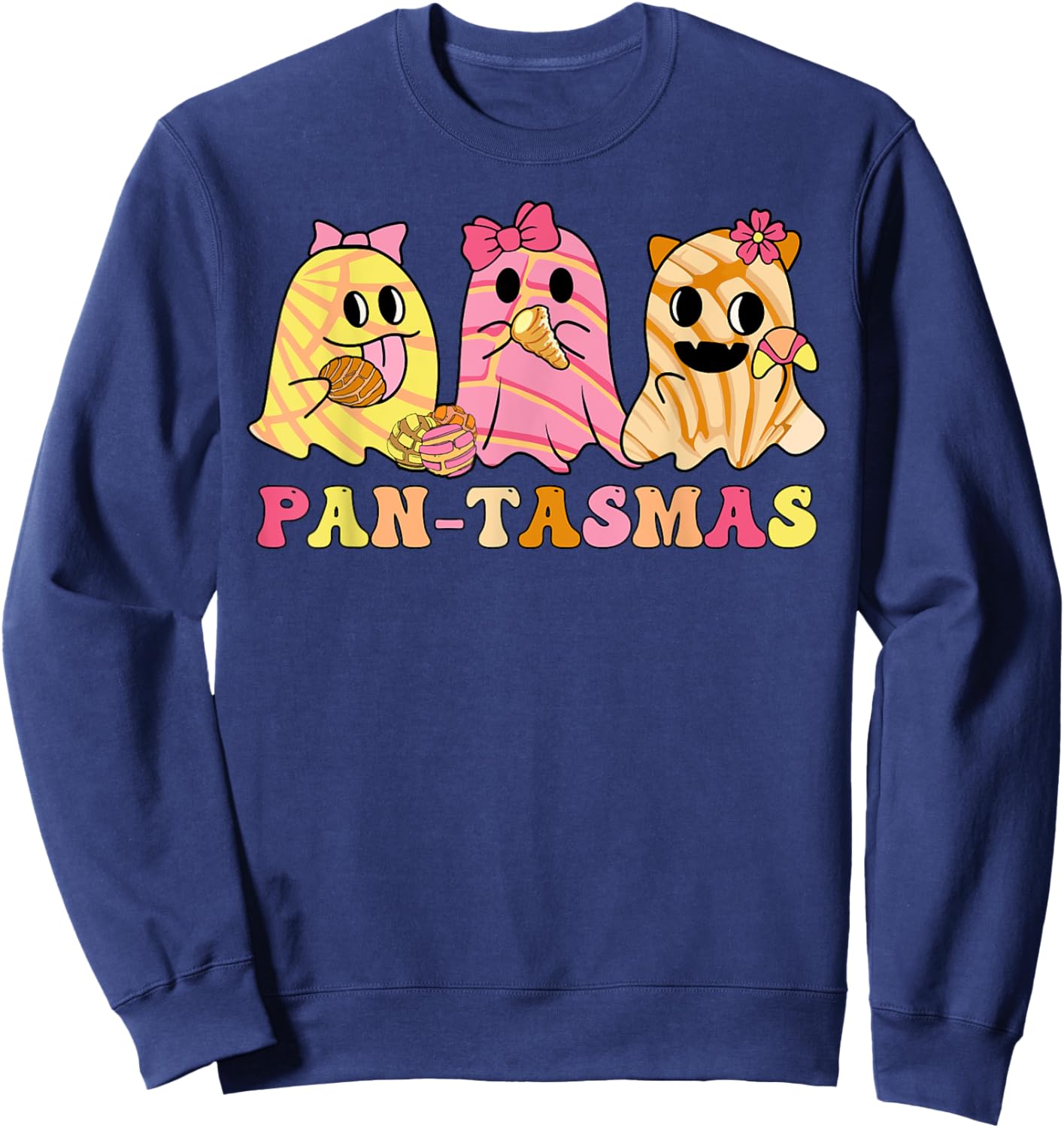 Pantasmas Mexican Spooky Halloween Ghost Conchas Pan-tasmas Sweatshirt - Sweatshirt | Navy