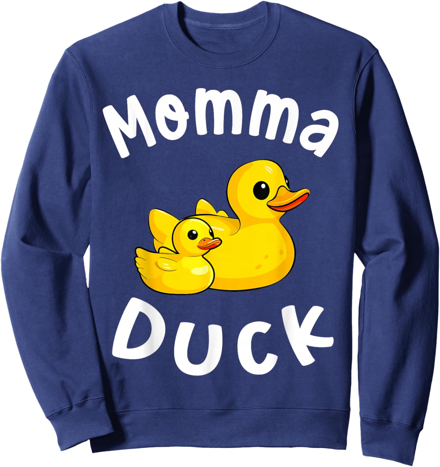 Momma Duck Birthday Rubber Duck Kids Family Matching Sweatshirt - Sweatshirt | Navy