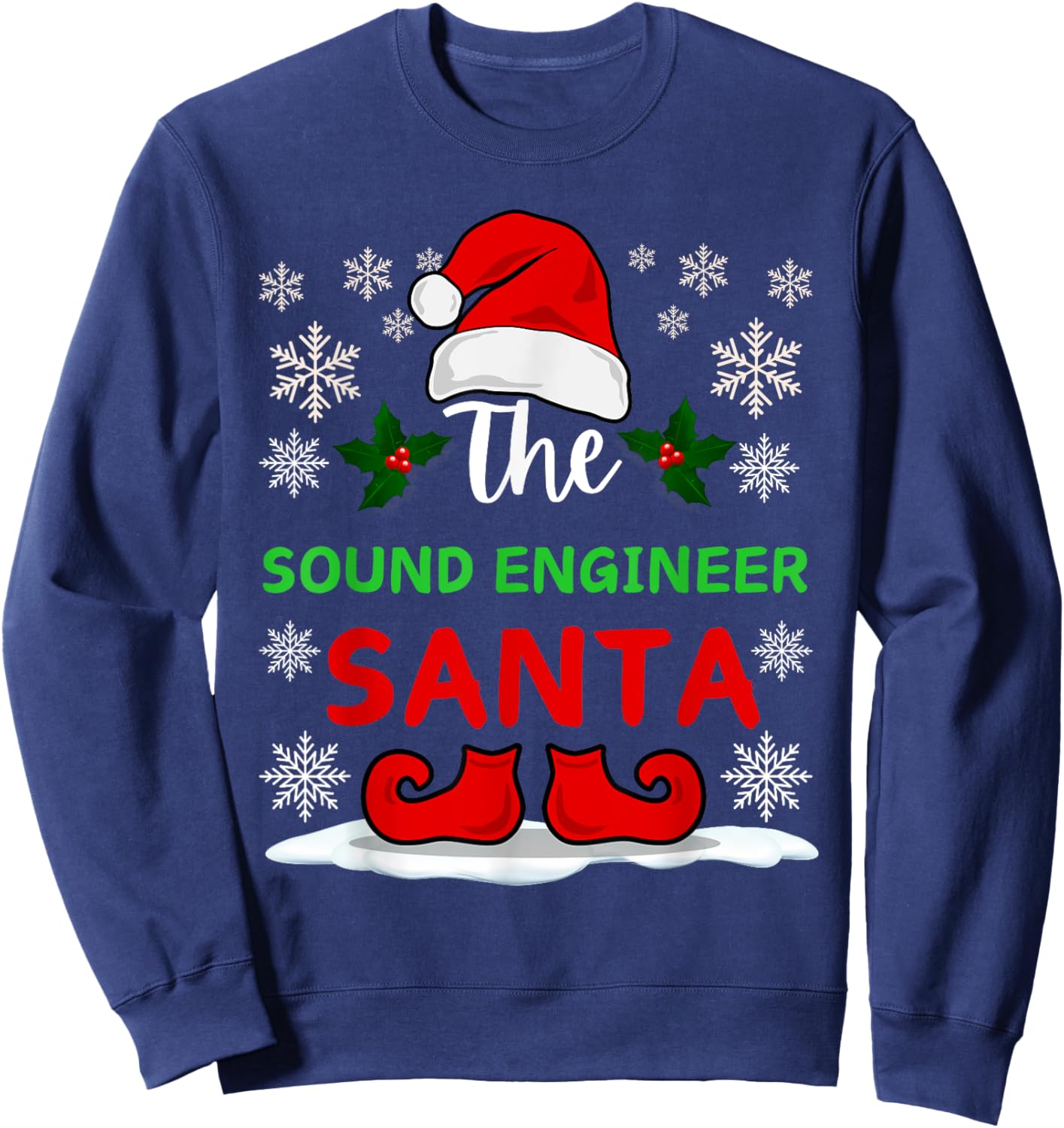 The Sound Engineer Santa Claus Christmas Day Xmas Sweatshirt - Sweatshirt | Navy