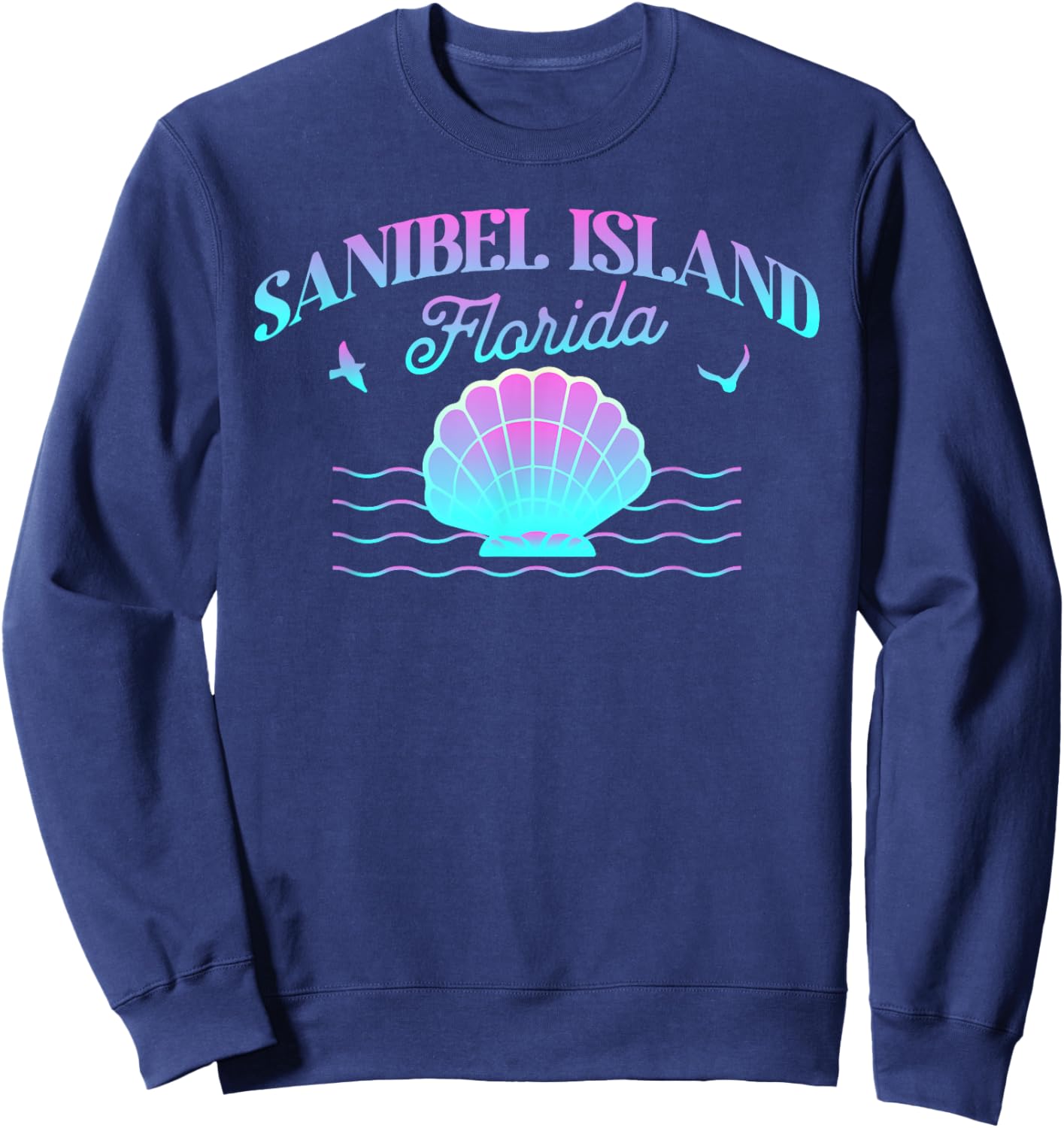 Sanibel Island Florida FL Seashell Shells Beach Souvenir Sweatshirt - Sweatshirt | Navy