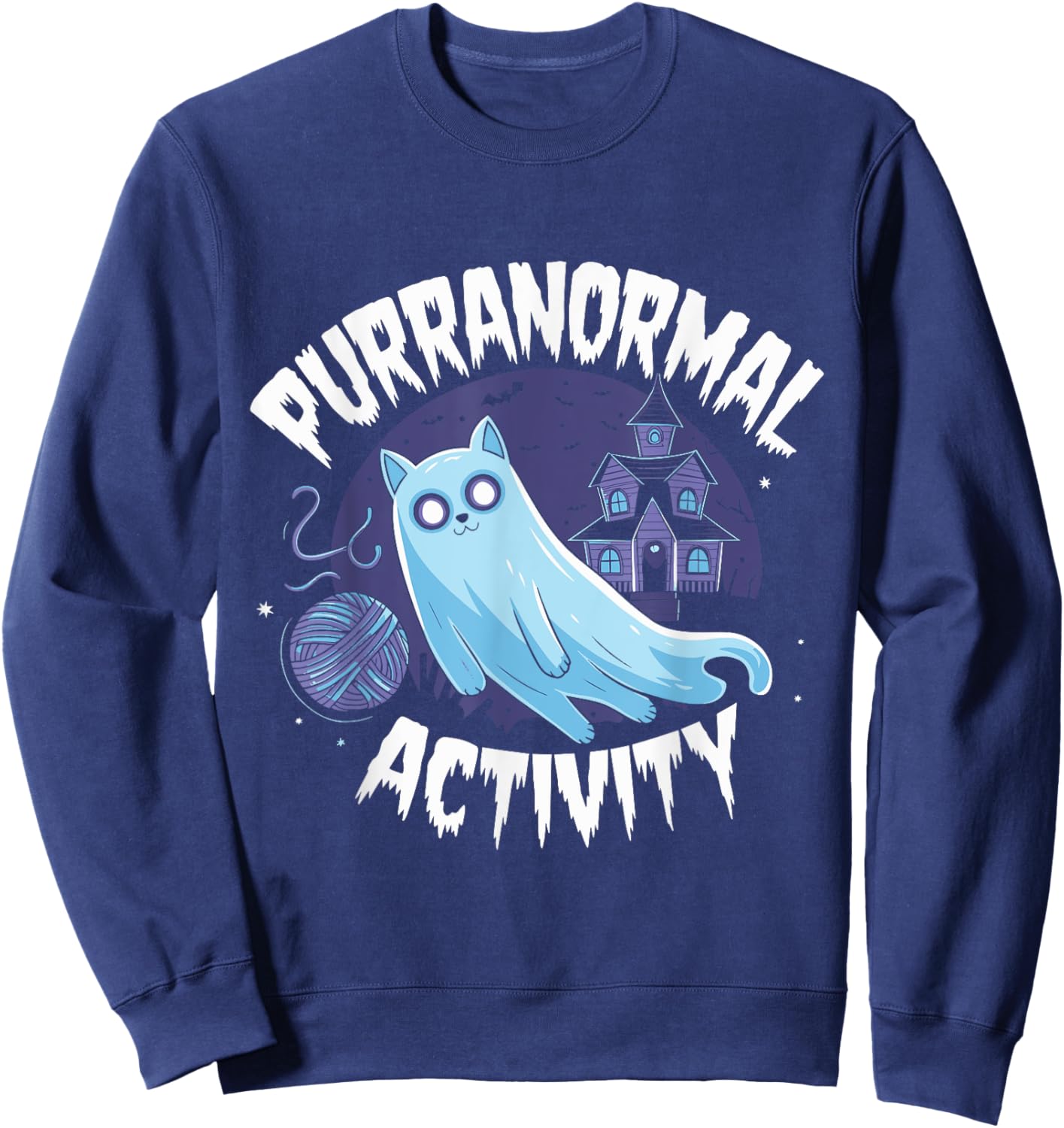 Paranormal Haunted House Men Women Kids Sweatshirt - Sweatshirt | Navy