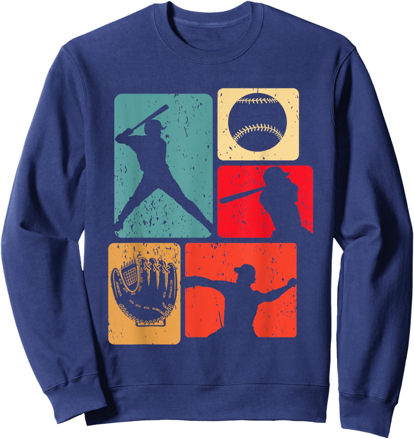 Funny Baseball Player Field Bat Ball Game Enthusiast Outfit Sweatshirt - Sweatshirt | Navy