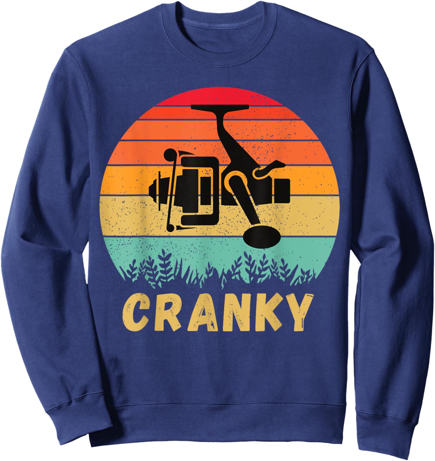 Crankbait Fishing Lure - Cranky Funny Gift Ideas For Fishing Sweatshirt - Sweatshirt | Navy