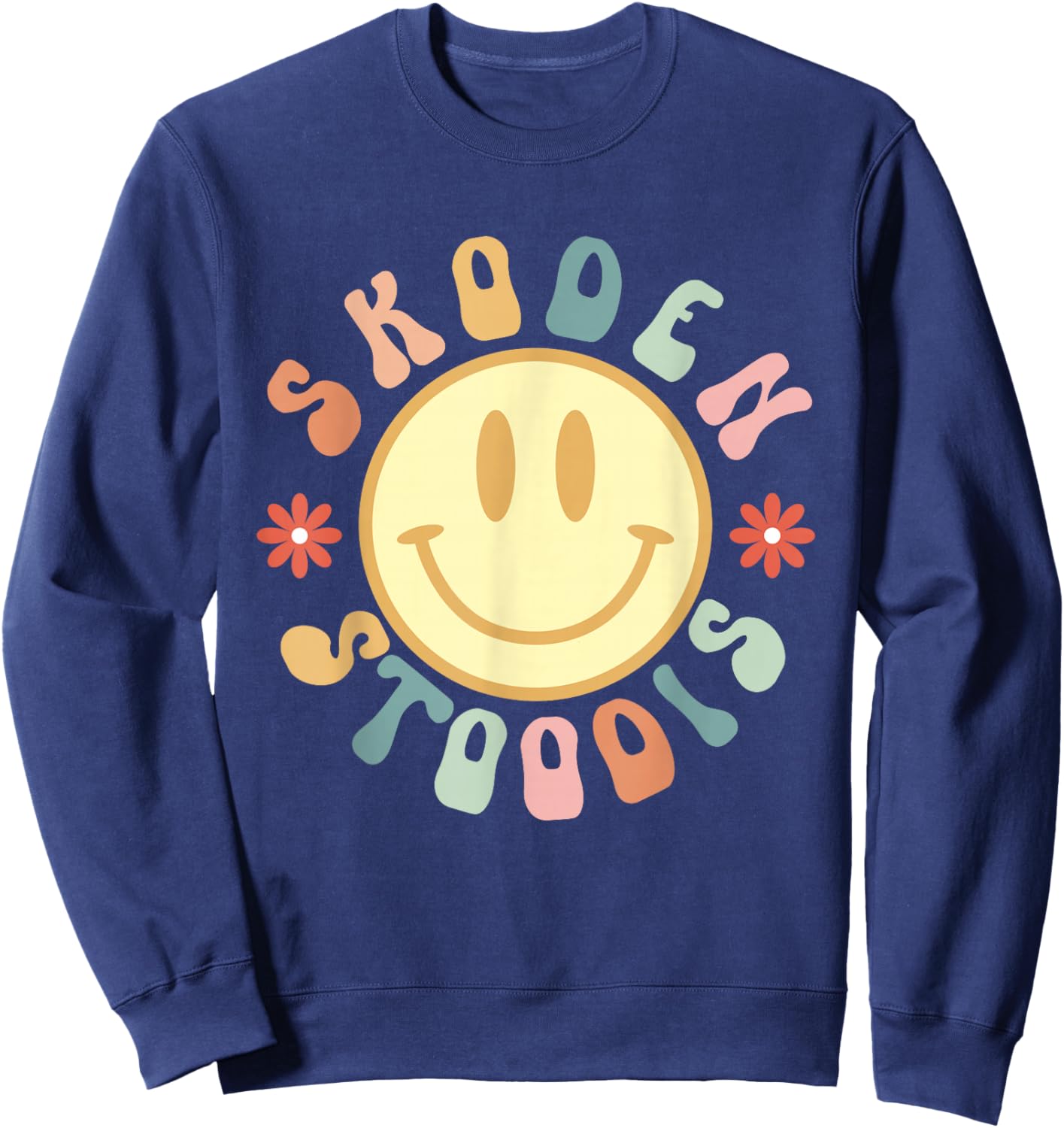 Skoden Stoodis Groovy Retro Native American Indigenous Sweatshirt - Sweatshirt | Navy