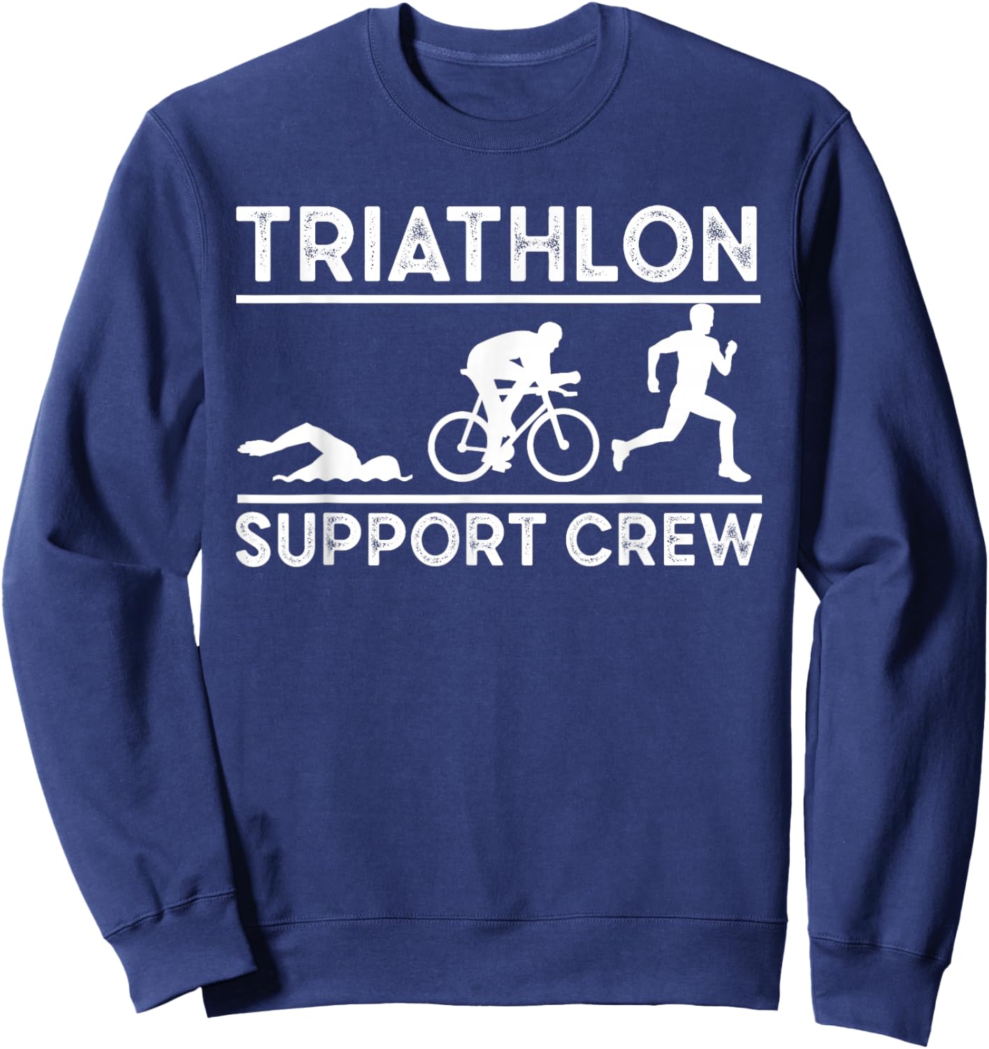 Triathlon Support Crew Men Women Kids Family Friend Sweatshirt - Sweatshirt | Navy