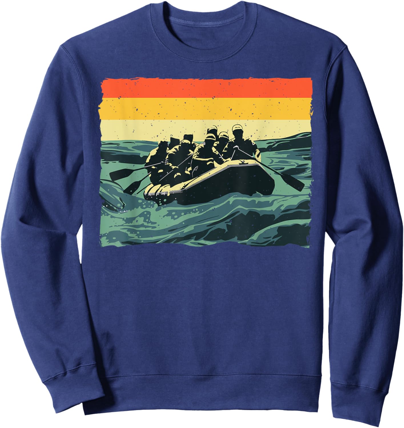 Cool Rafting Art Women White Water Rafting Lover Sweatshirt - Sweatshirt | Navy