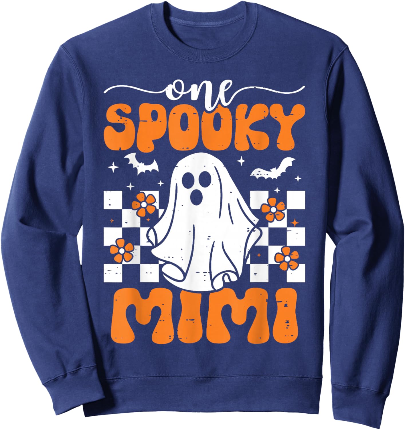 One Spooky Mimi Matching Family Halloween Costumes Sweatshirt - Sweatshirt | Navy