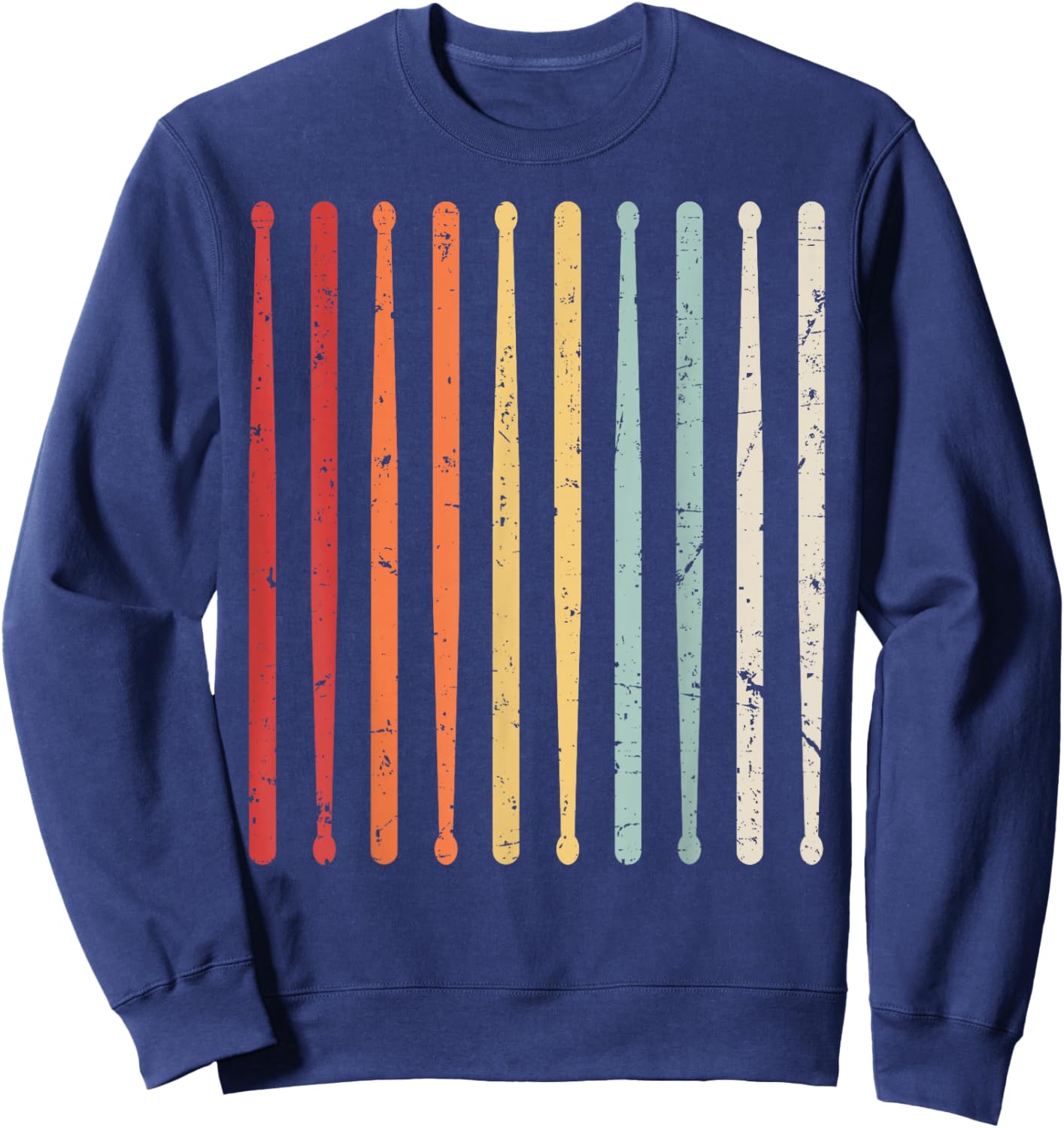Funny Drummer Art Women Kids Drumming Lover Drummer Sweatshirt - Sweatshirt | Navy