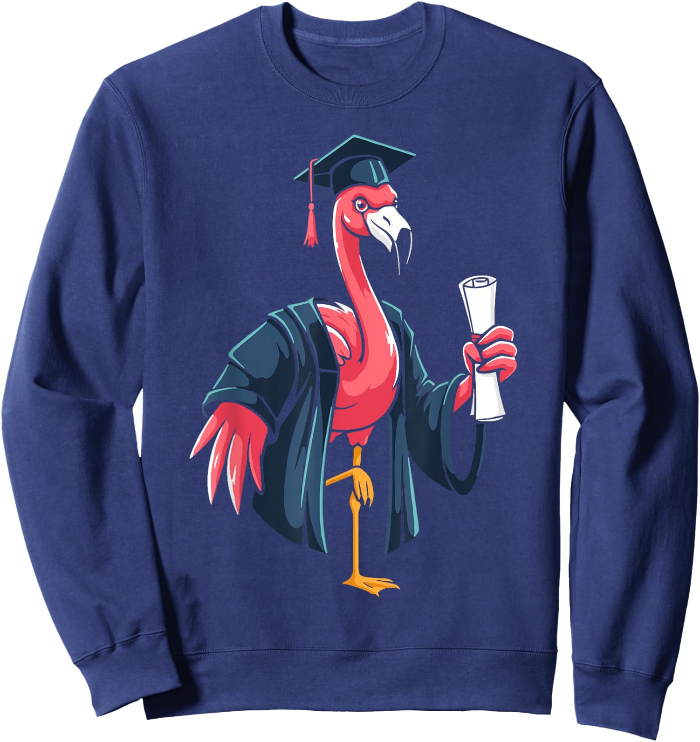 Flamingo graduation gifts graduating flamingo graduate Sweatshirt - Sweatshirt | Navy