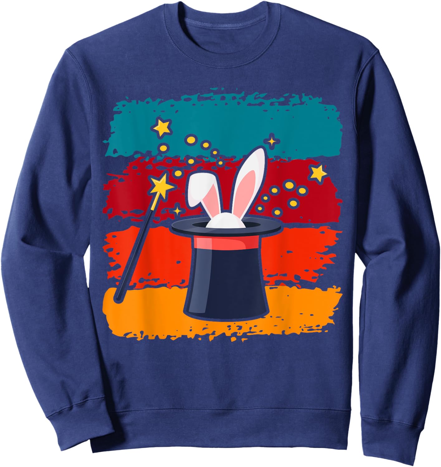 Magicians Hat for Magician Magic Icons Boys Magician Sweatshirt - Sweatshirt | Navy