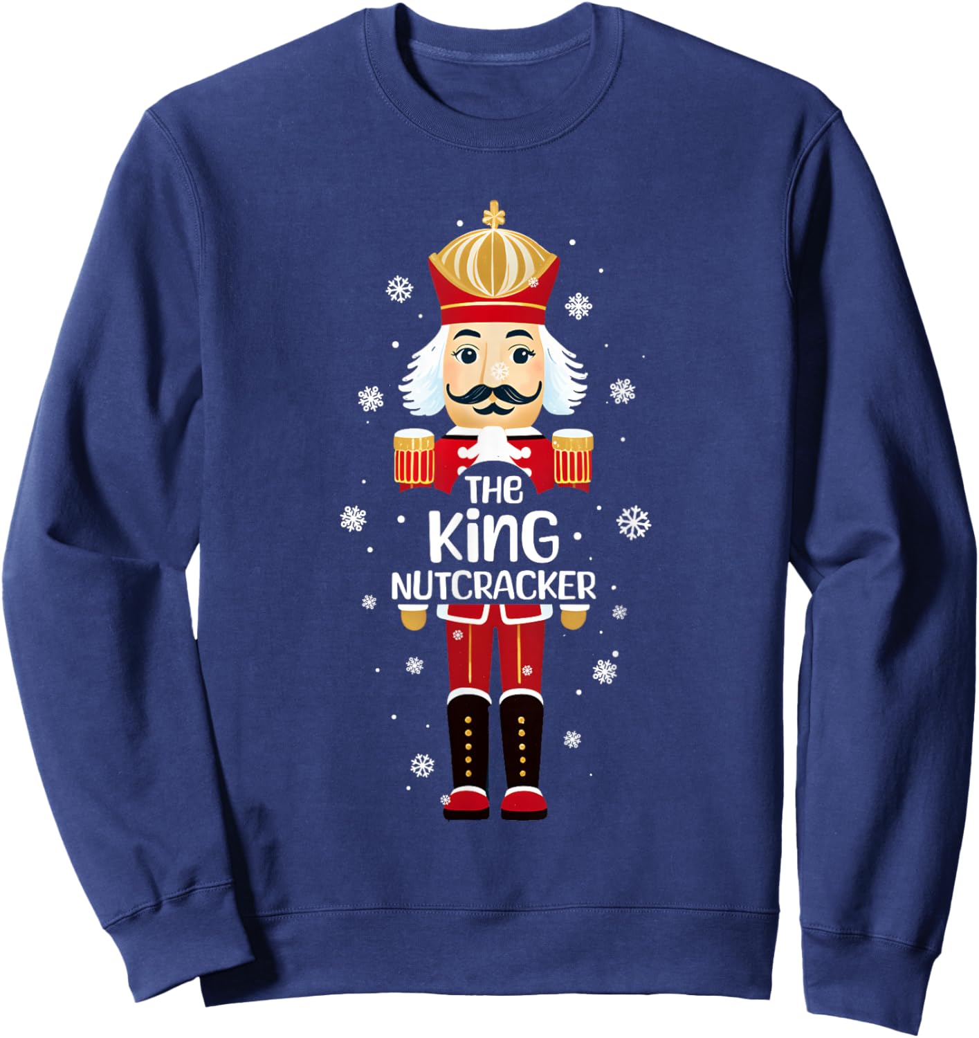 King Nutcracker Funny Christmas Family Matching Pajama Sweatshirt - Sweatshirt | Navy