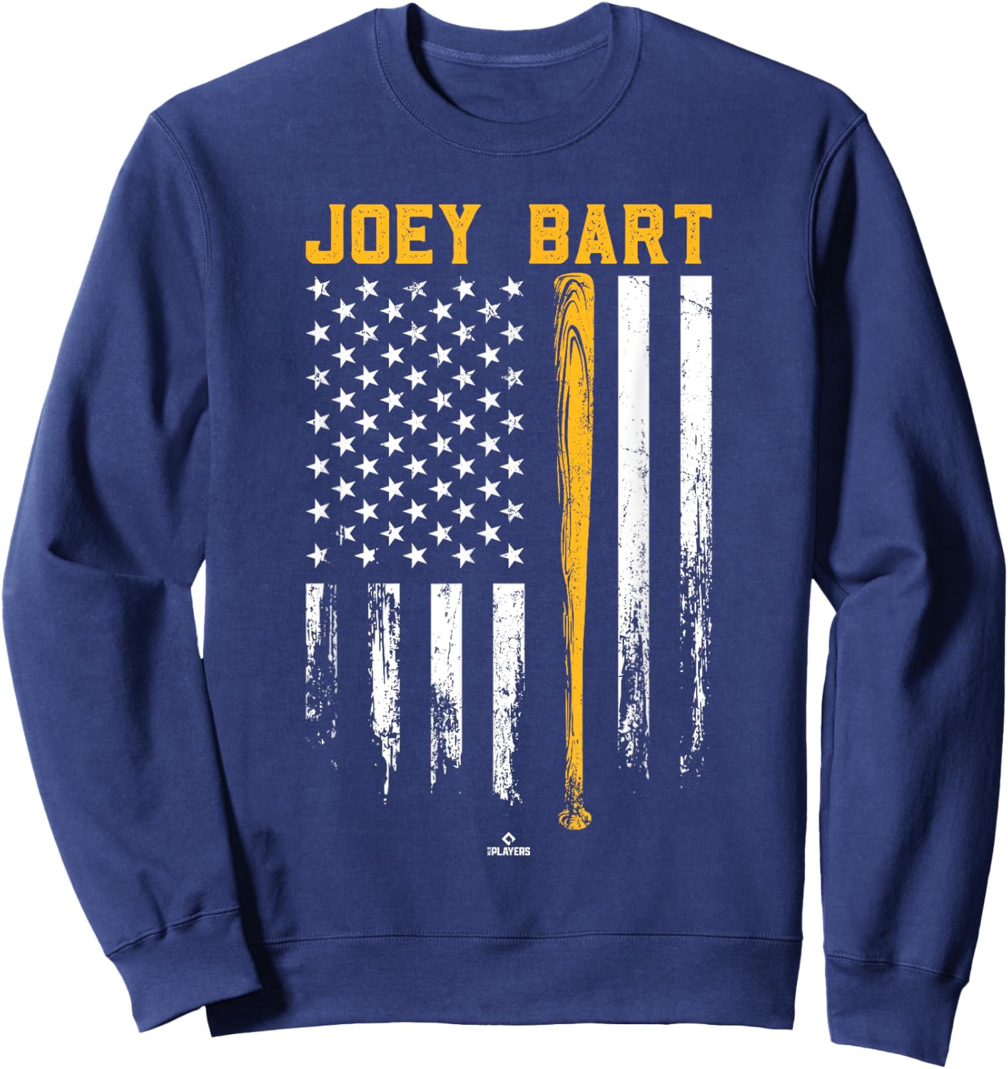 USA Flag Bat Joey Bart Pittsburgh Baseball MLBPA Sweatshirt - Sweatshirt | Navy