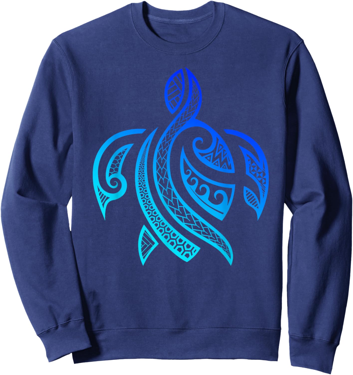 Tribal Hawaiian Maori Art Sea Turtle Hawaiian Tribal Sweatshirt - Sweatshirt | Navy
