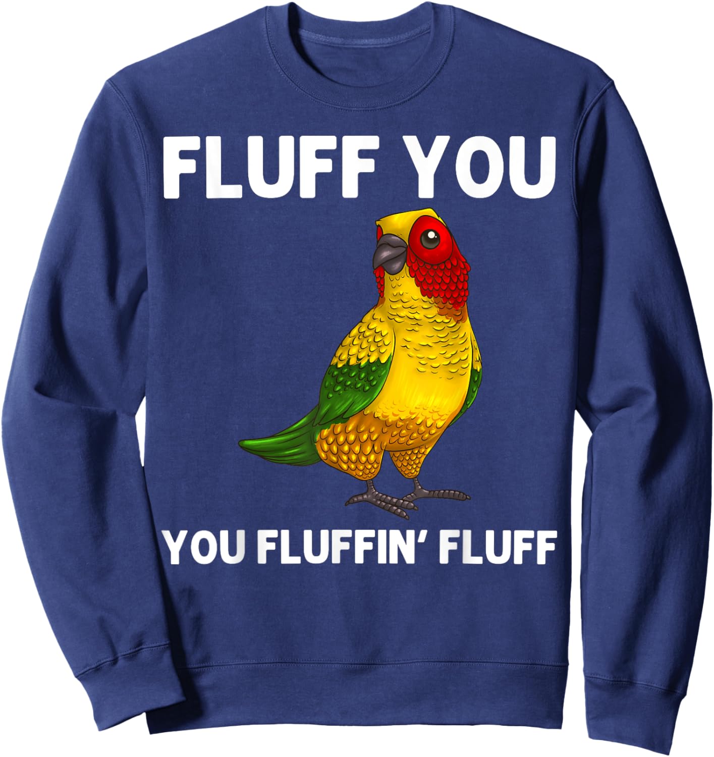 Cool Sun Conure Art Women Bird Lover Parrot Birding Sweatshirt - Sweatshirt | Navy