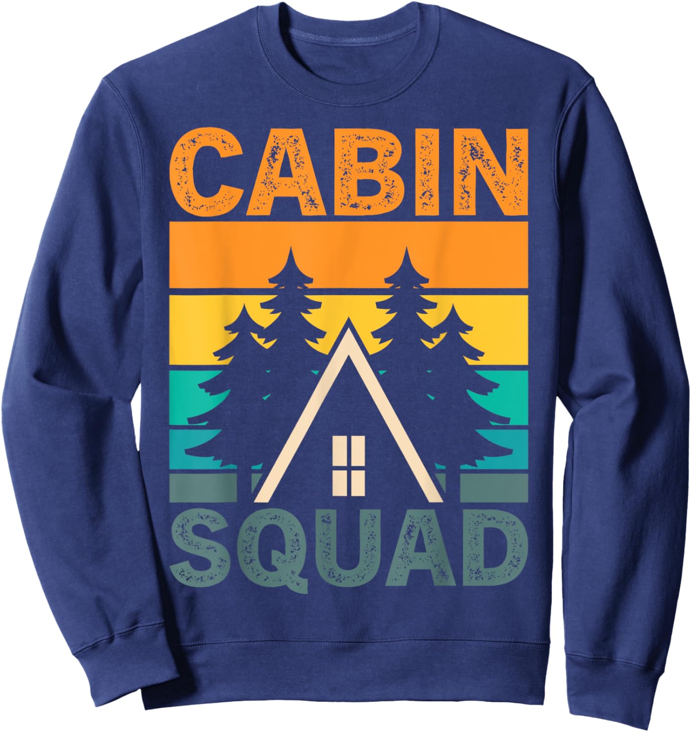 Retro Cabin Lover Cabin Squad Sweatshirt - Sweatshirt | Navy