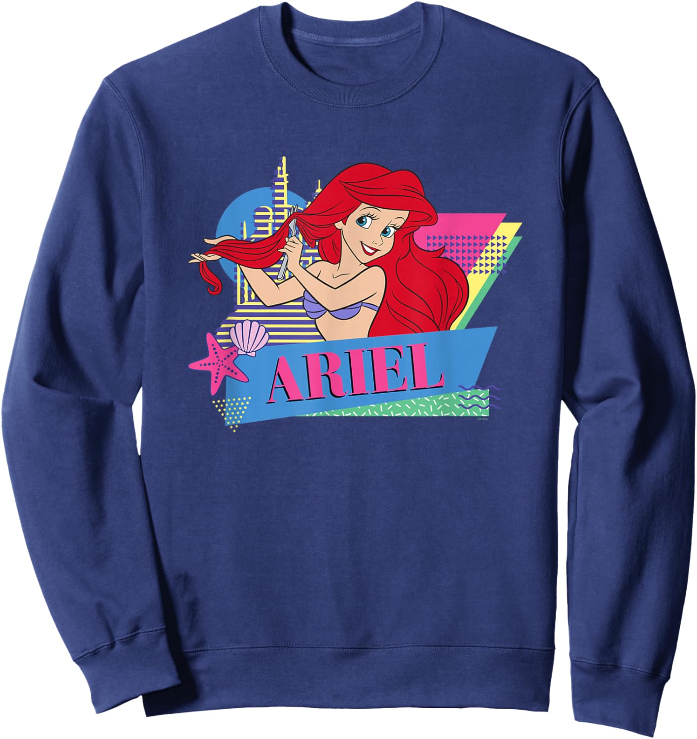 Disney The Little Mermaid Retro Couples Matching Ariel Sweatshirt - Sweatshirt | Navy