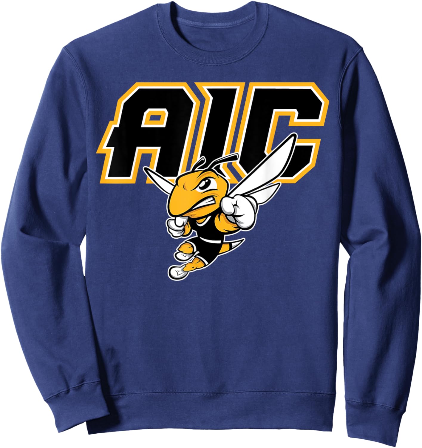 American International College AIC Vintage Sports Design Sweatshirt - Sweatshirt | Navy