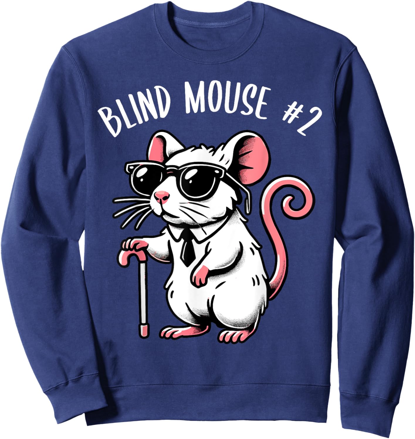 Halloween Three Blind Mice Costume Adult Kid, Blind Mouse #2 Sweatshirt - Sweatshirt | Navy