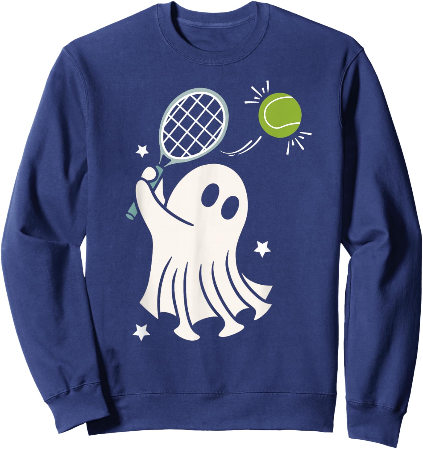 Funny Halloween Ghost Tennis Kids Boys Girls Tennis Lovers Sweatshirt - Sweatshirt | Navy