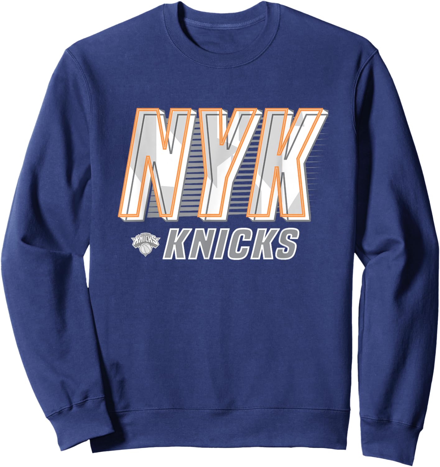 NBA New York Knicks Type Stack Logo Sweatshirt - Sweatshirt | Navy
