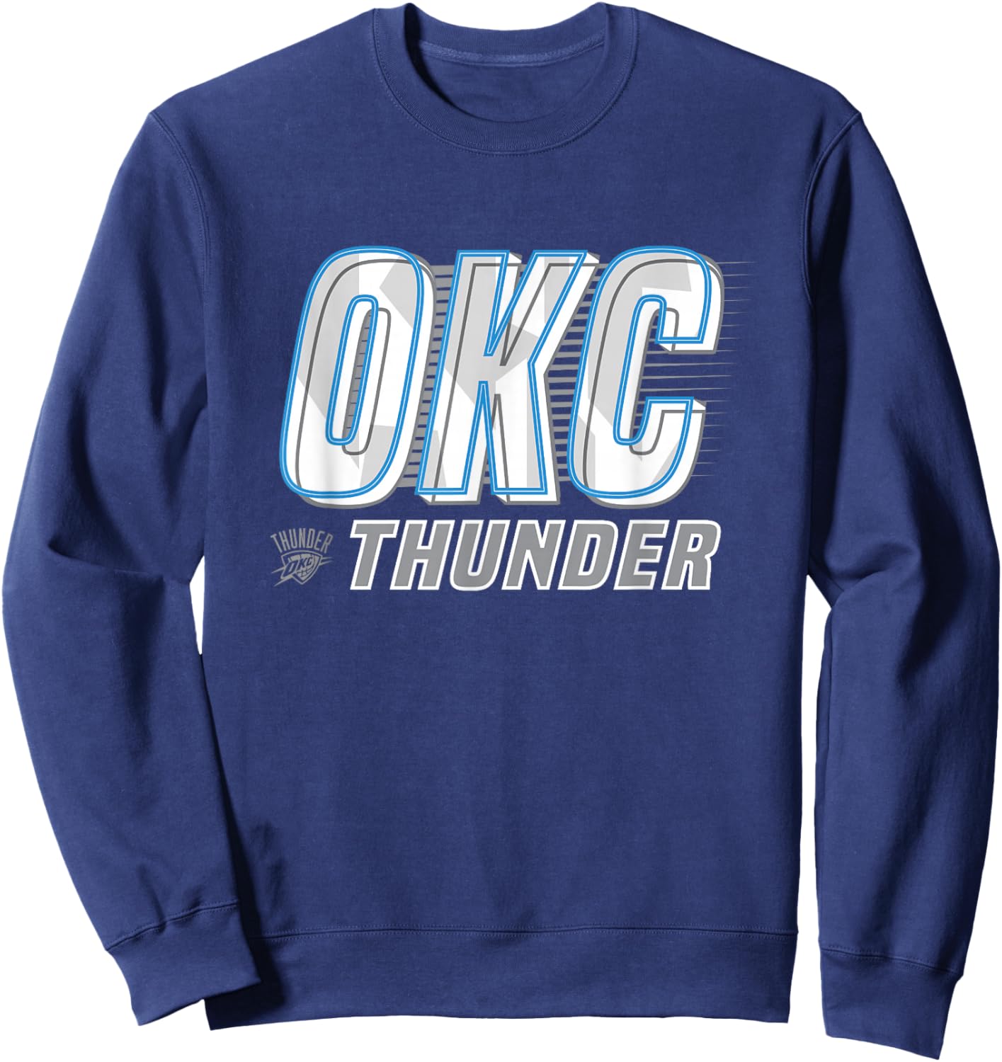 NBA Oklahoma City Thunder Type Stack Logo Sweatshirt - Sweatshirt | Navy