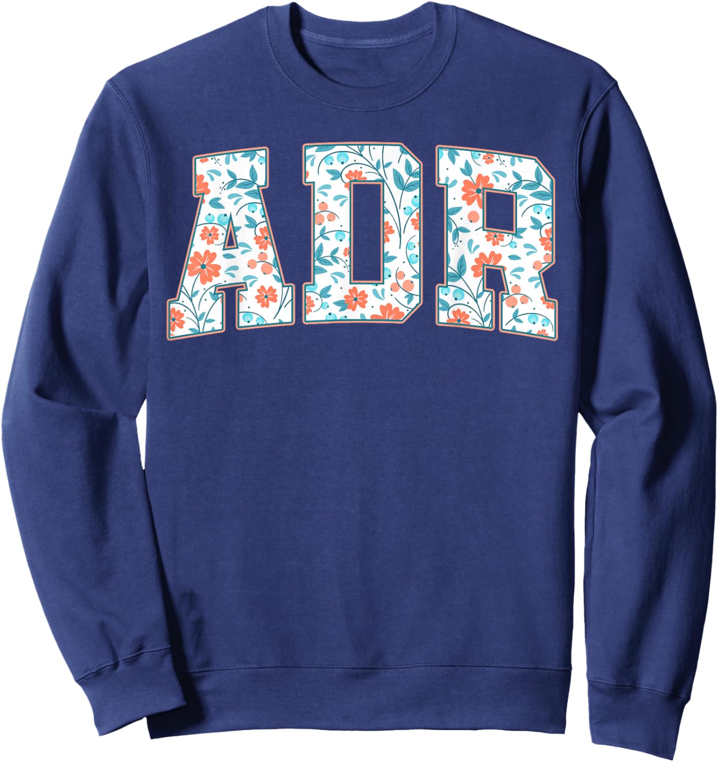 Floral ADR Vet Tech Veterinary Medicine Vet Staff Week Sweatshirt - Sweatshirt | Navy