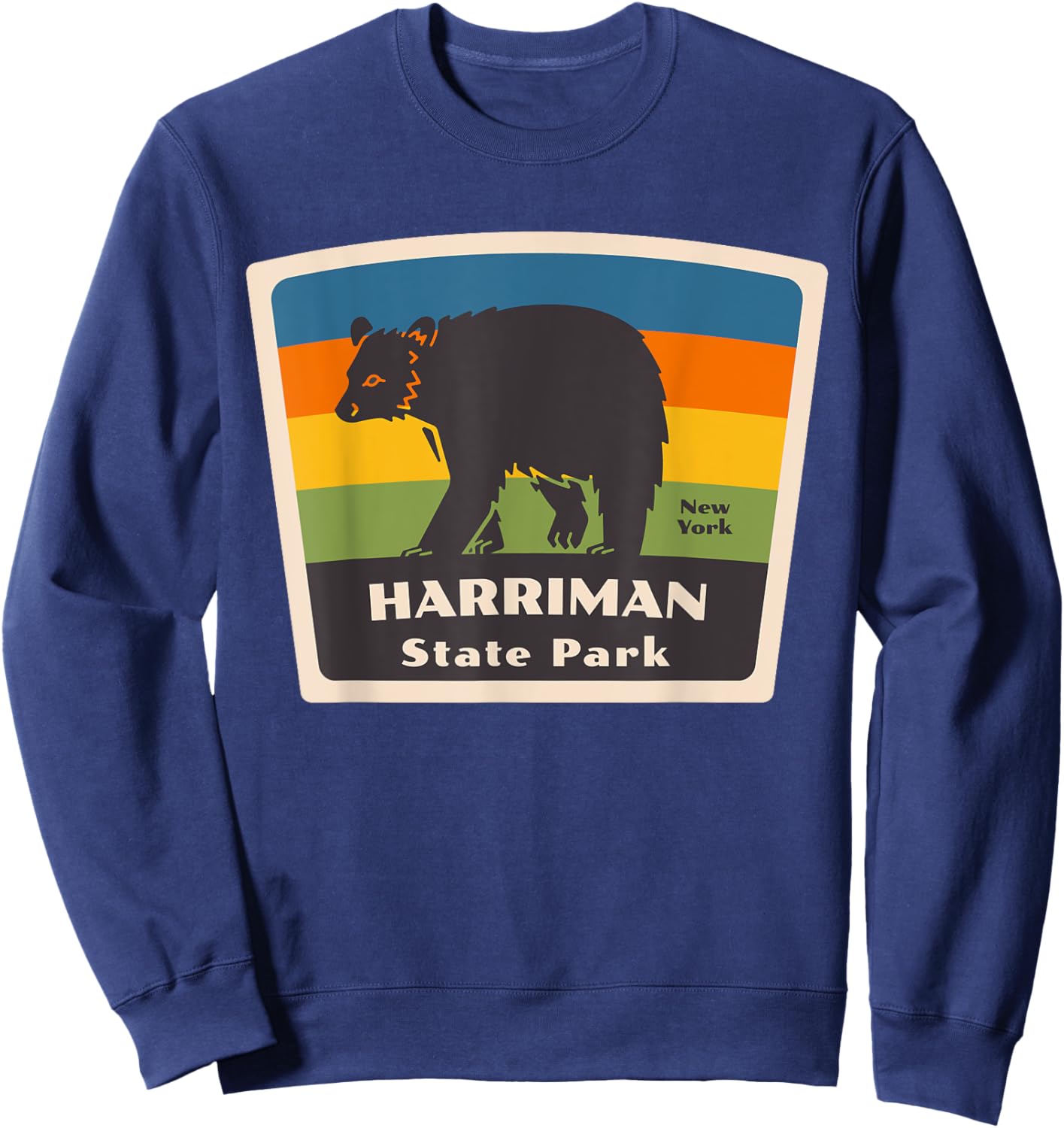 Harriman State Park New York Bear NY Souvenir Vacation Sweatshirt - Sweatshirt | Navy