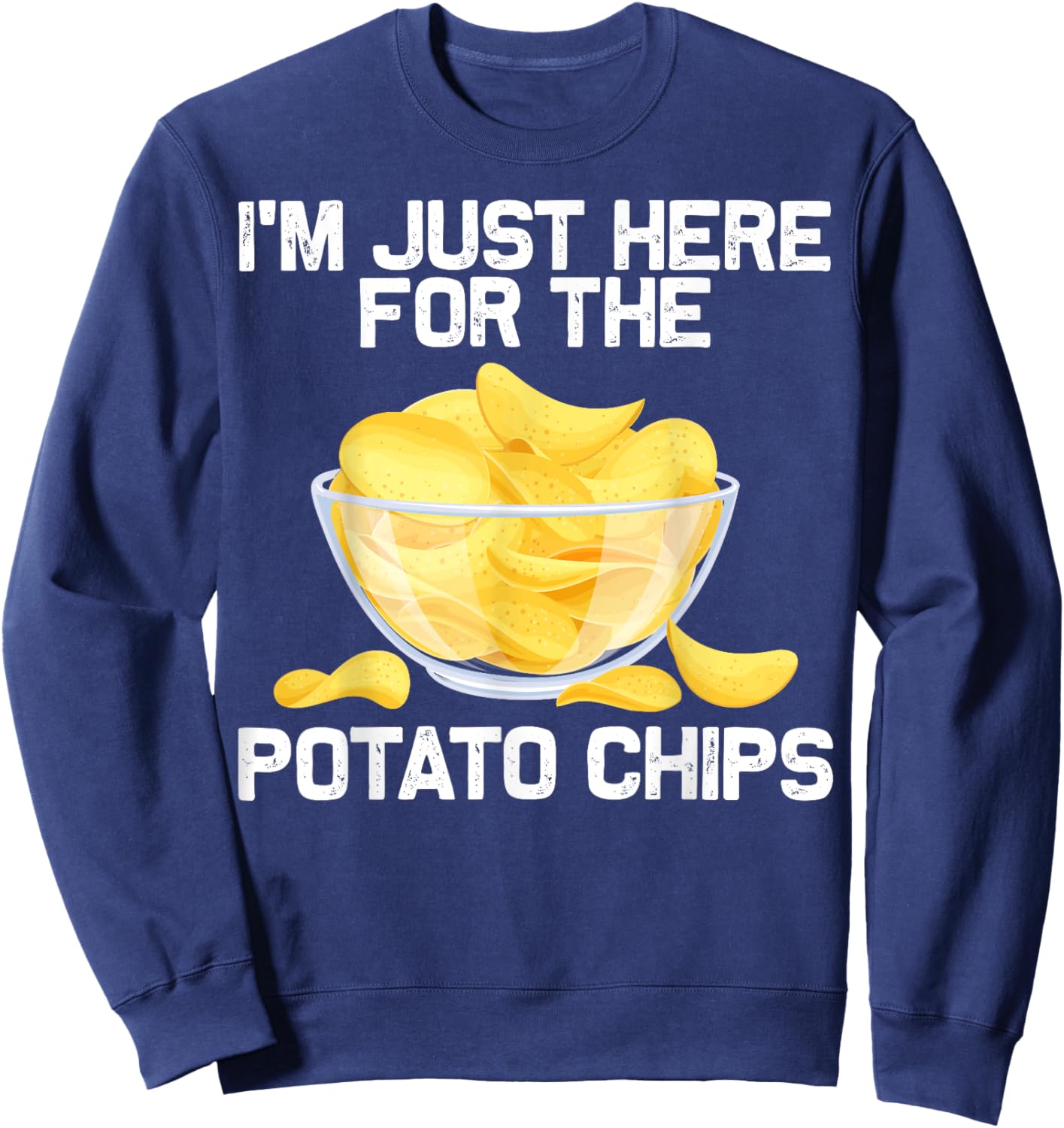 Cool Potato Chips Art Women Kids Potato Chips Lover Sweatshirt - Sweatshirt | Navy
