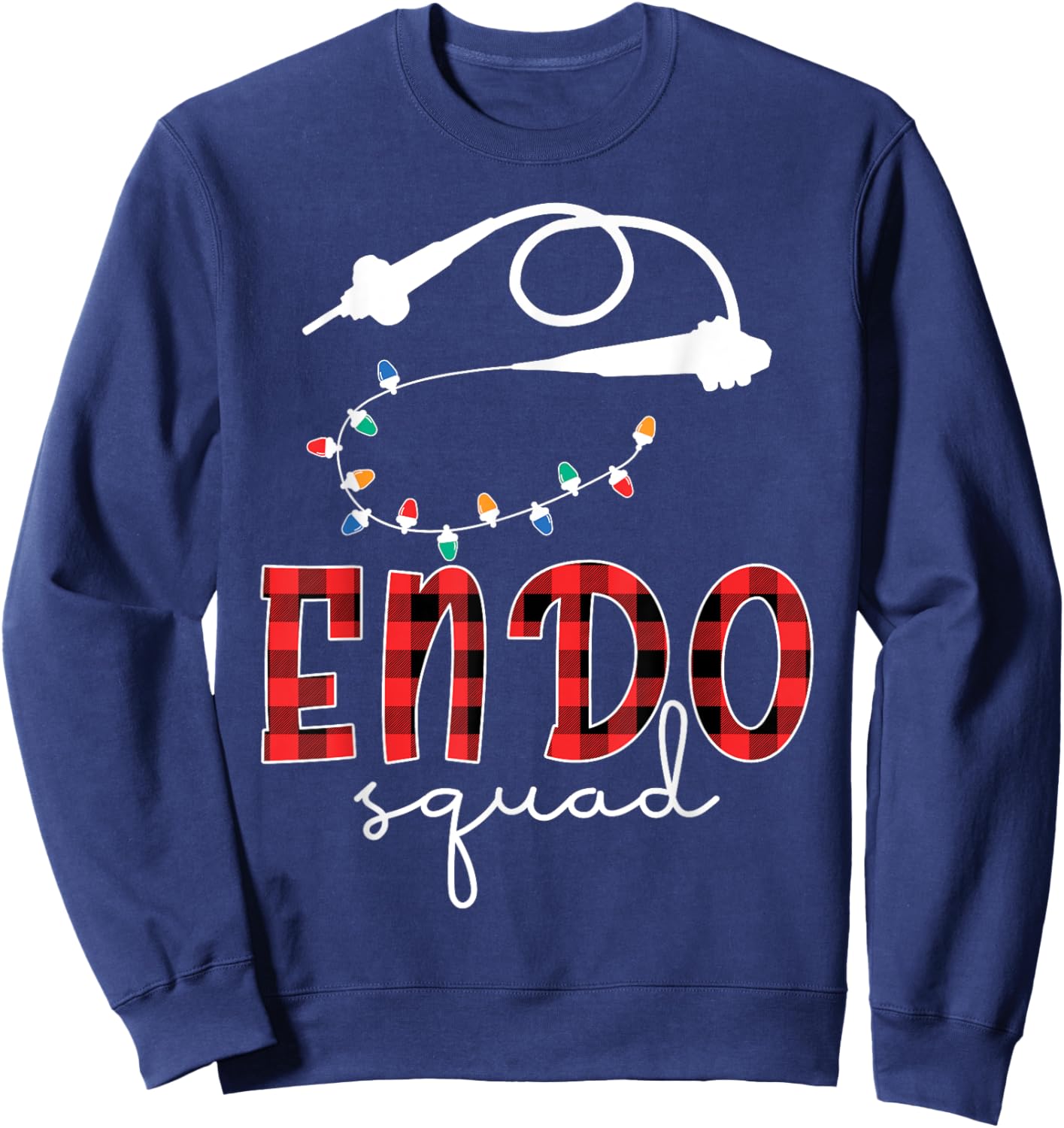 Endo Squad Endoscopy Endo Nurse Tech Crew Christmas Sweatshirt - Sweatshirt | Navy