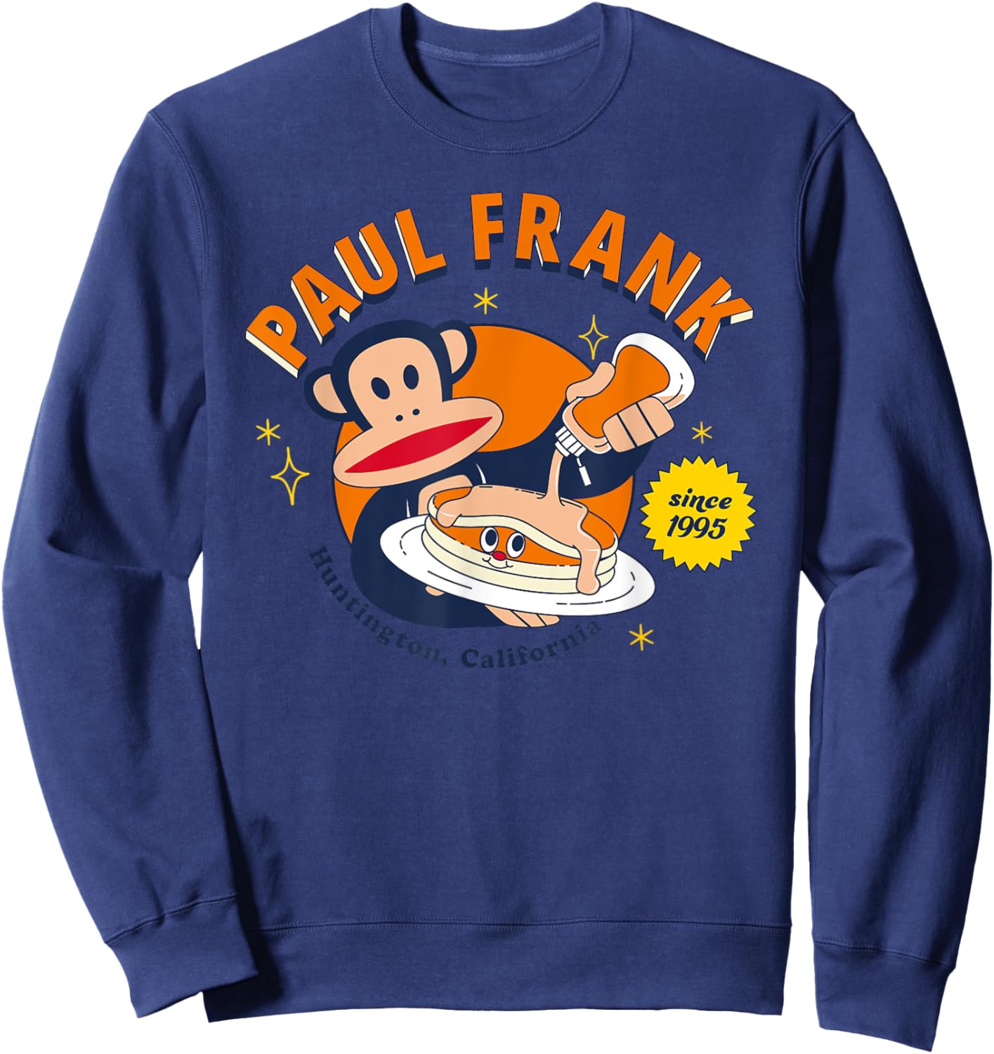 Paul Frank Julius The Monkey Pancakes Huntington California Sweatshirt - Sweatshirt | Navy