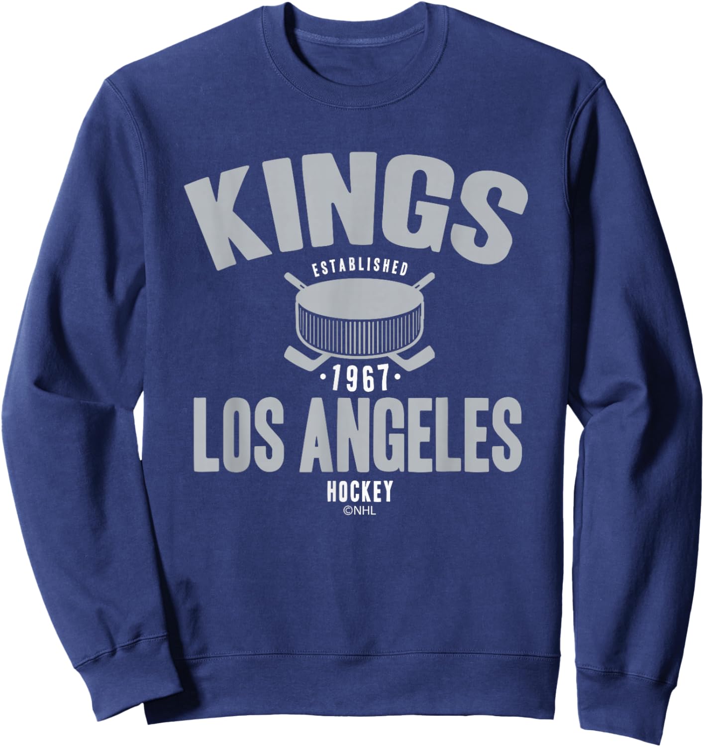 Los Angeles Kings Hockey Puck Black Officially Licensed Sweatshirt - Sweatshirt | Navy