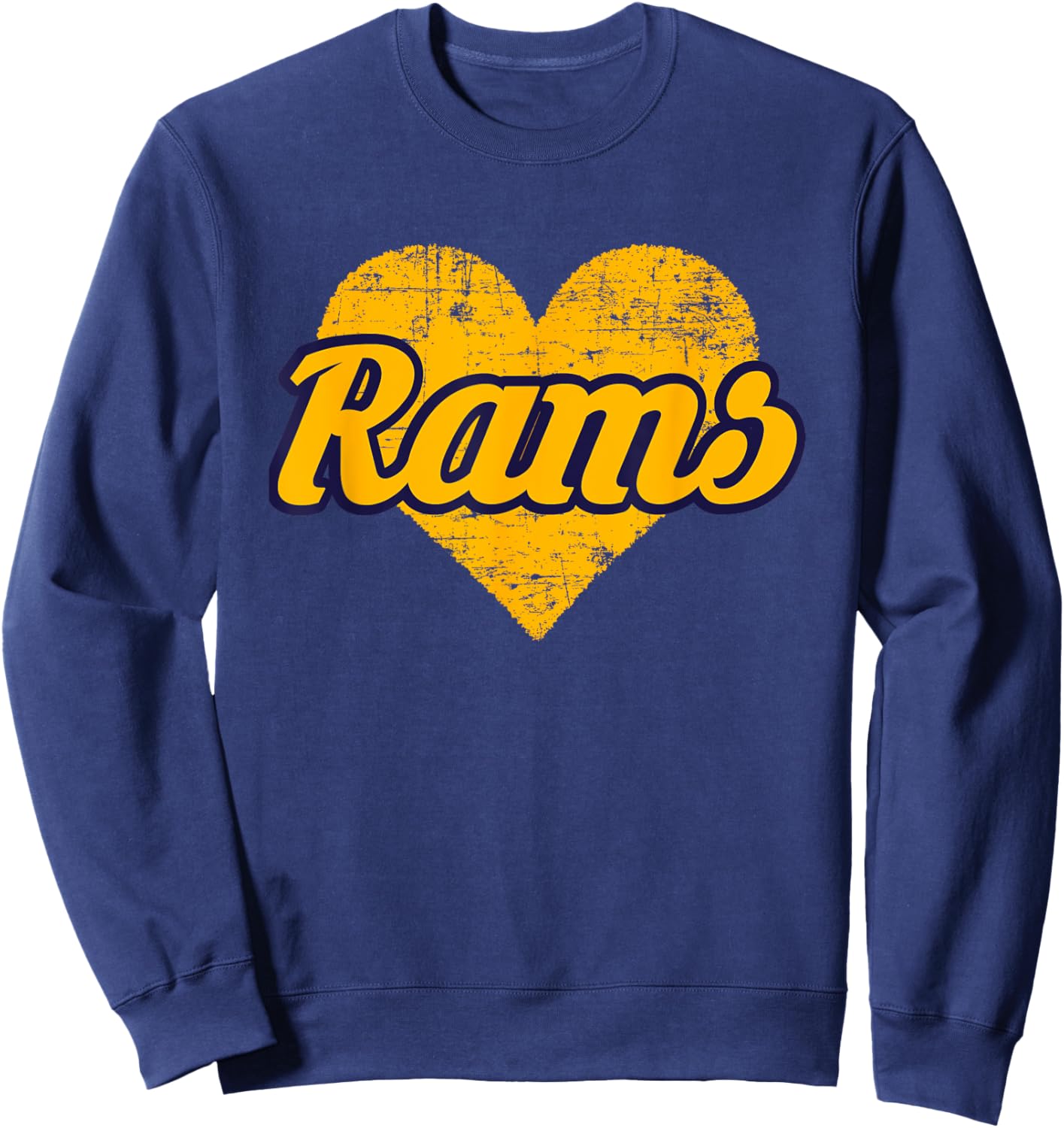 Reidsville Rams Over Heart Sweatshirt - Sweatshirt | Navy